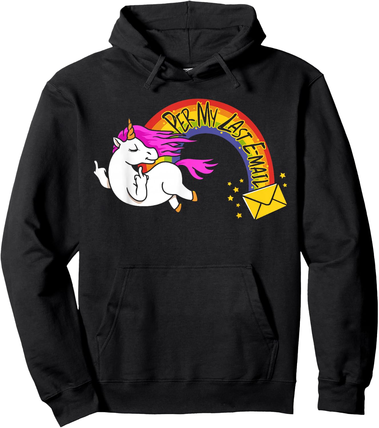 The Passive Aggressive Unicorn Per My Last Email Hoodie - Hoodie | Black