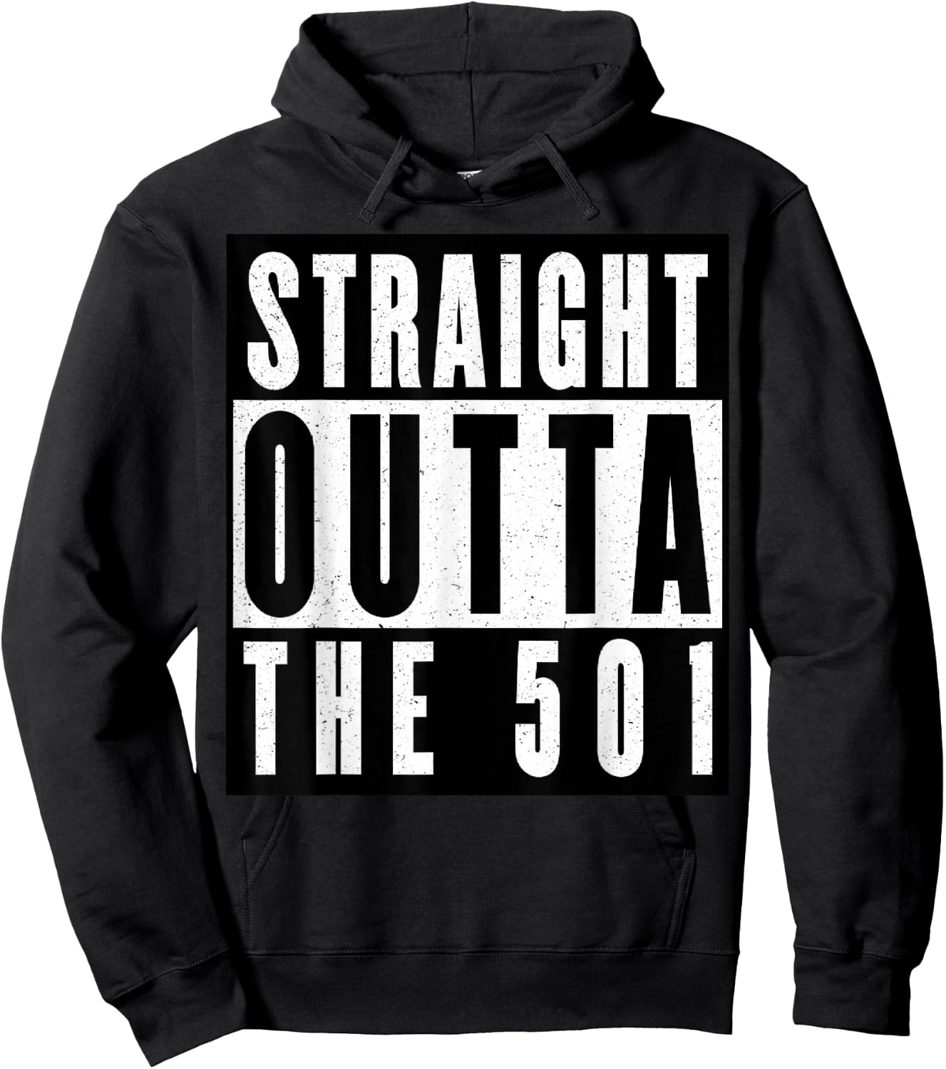 Straight Outta The 501 Arkansas Hoodie - Hoodie | Black