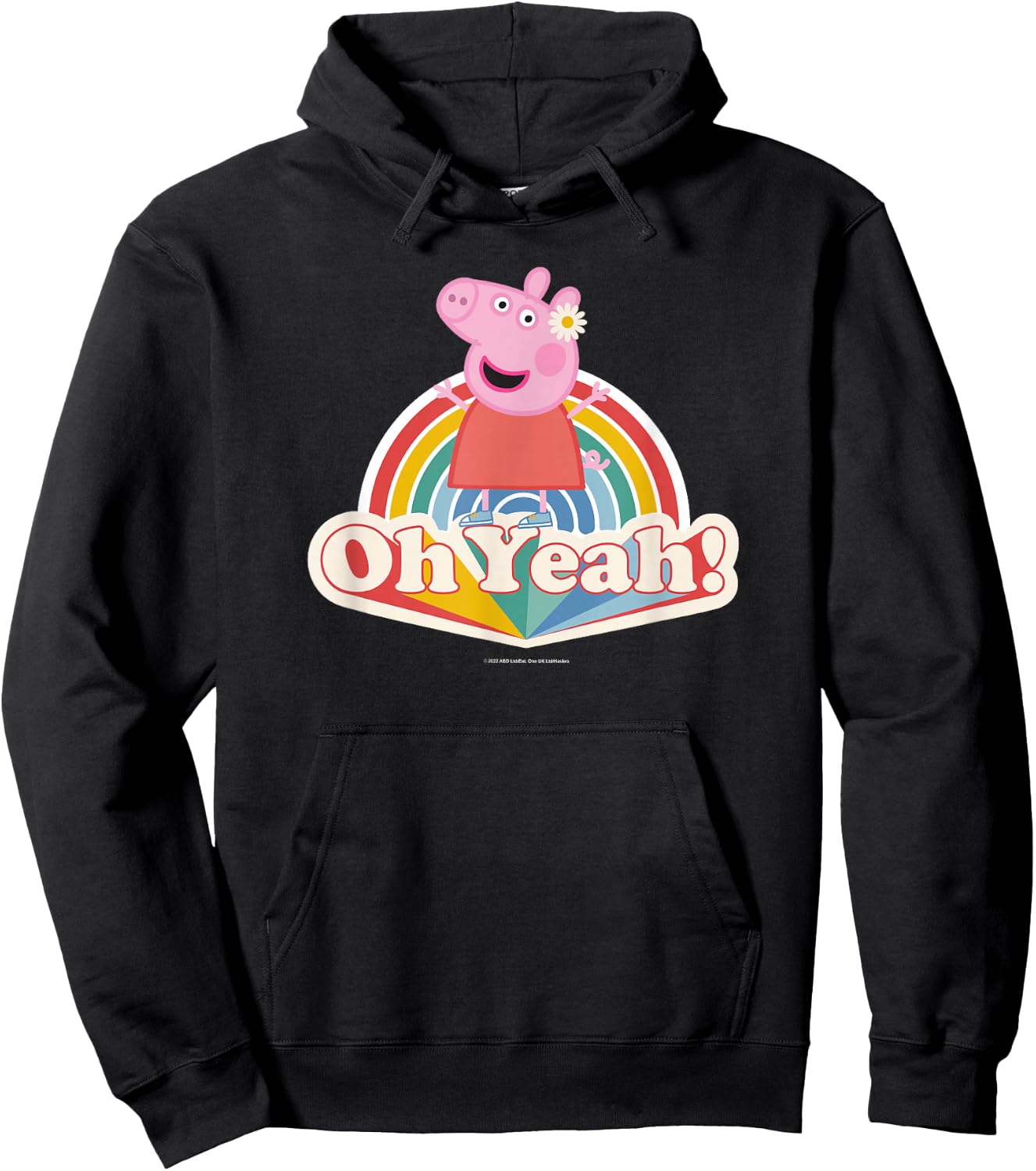 Peppa Pig Oh Yeah! Rainbow Daisy Queen Hoodie - Hoodie | Black