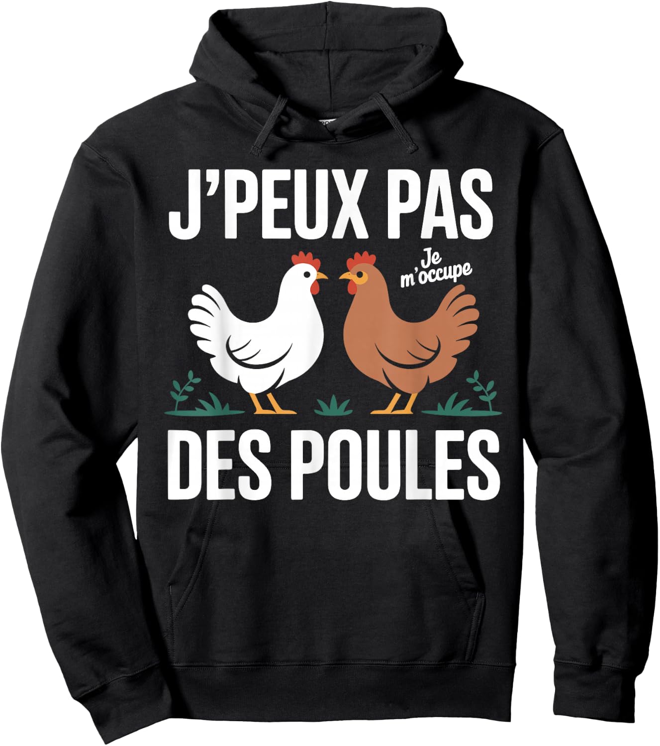 J'Peux Pas Je M'M'me Cares des Poules Humour Breeder Chicken Coop Hoodie - Hoodie | Black