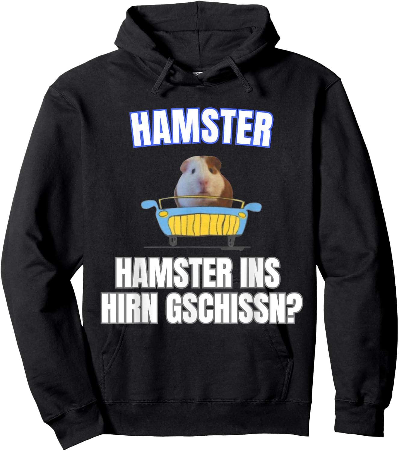 Hamster ins Hirn Gschissn? , black Hoodie - Hoodie | Black