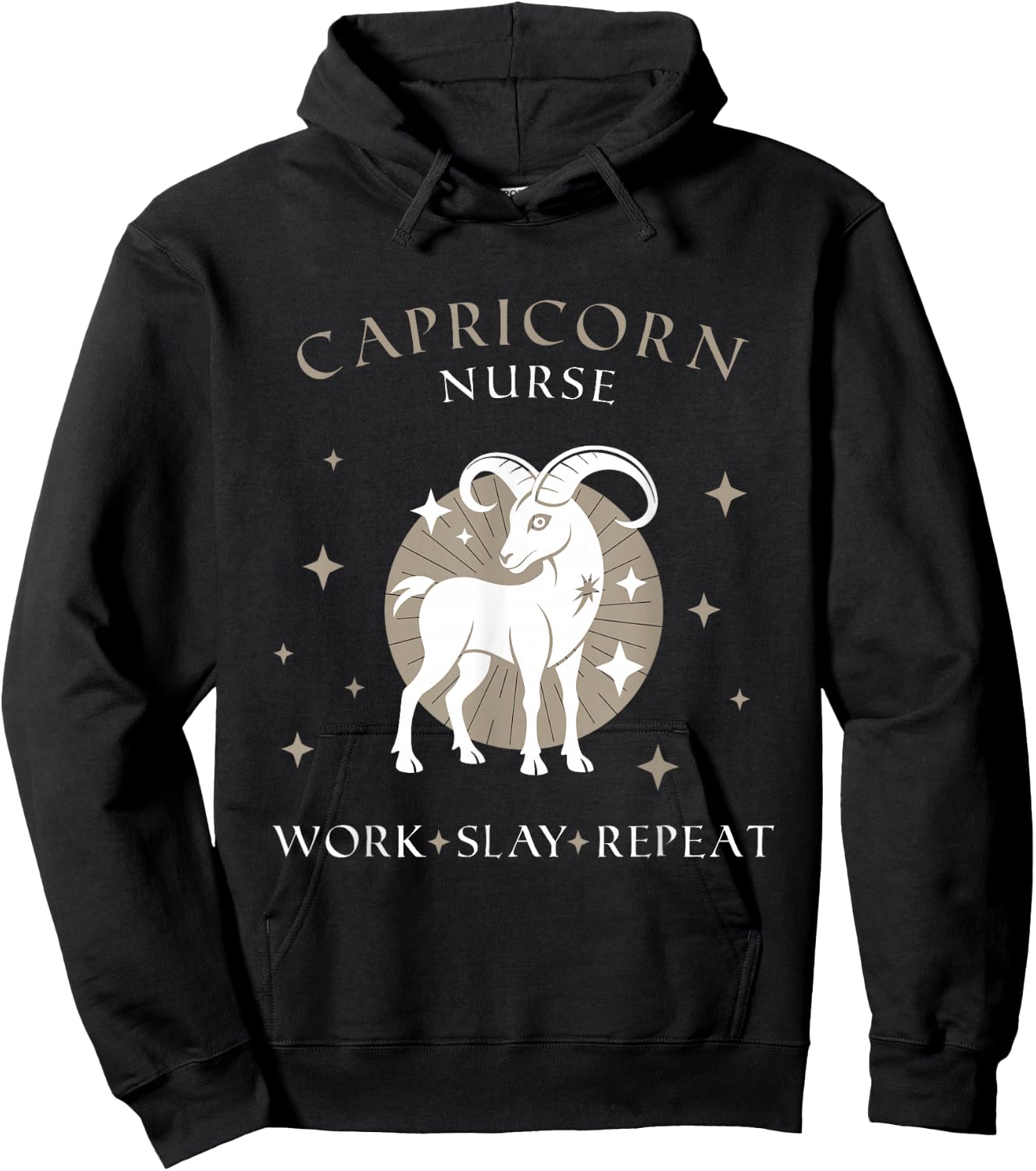 Funny Nurse Birthday Capricorn Zodiac Sign , Men Hoodie - Hoodie | Black
