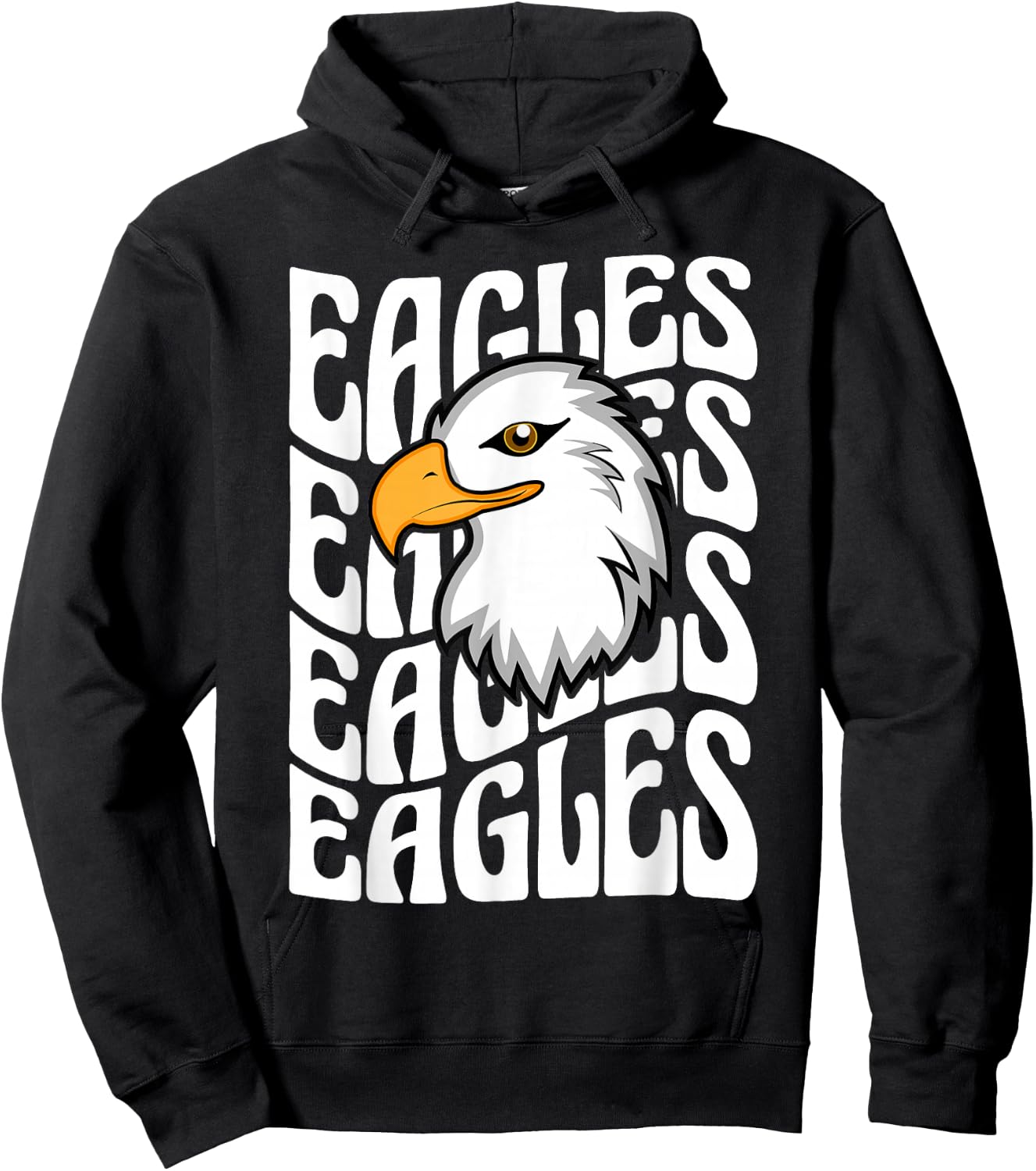 Eagles School Sports Fan Team Spirit Teacher Parent Student Hoodie - Hoodie | Black