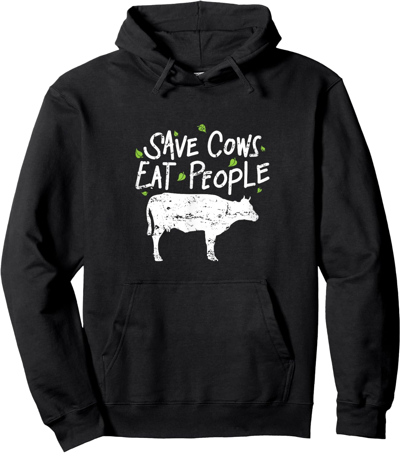 Save Cows Eat People Hoodie - Hoodie | Black