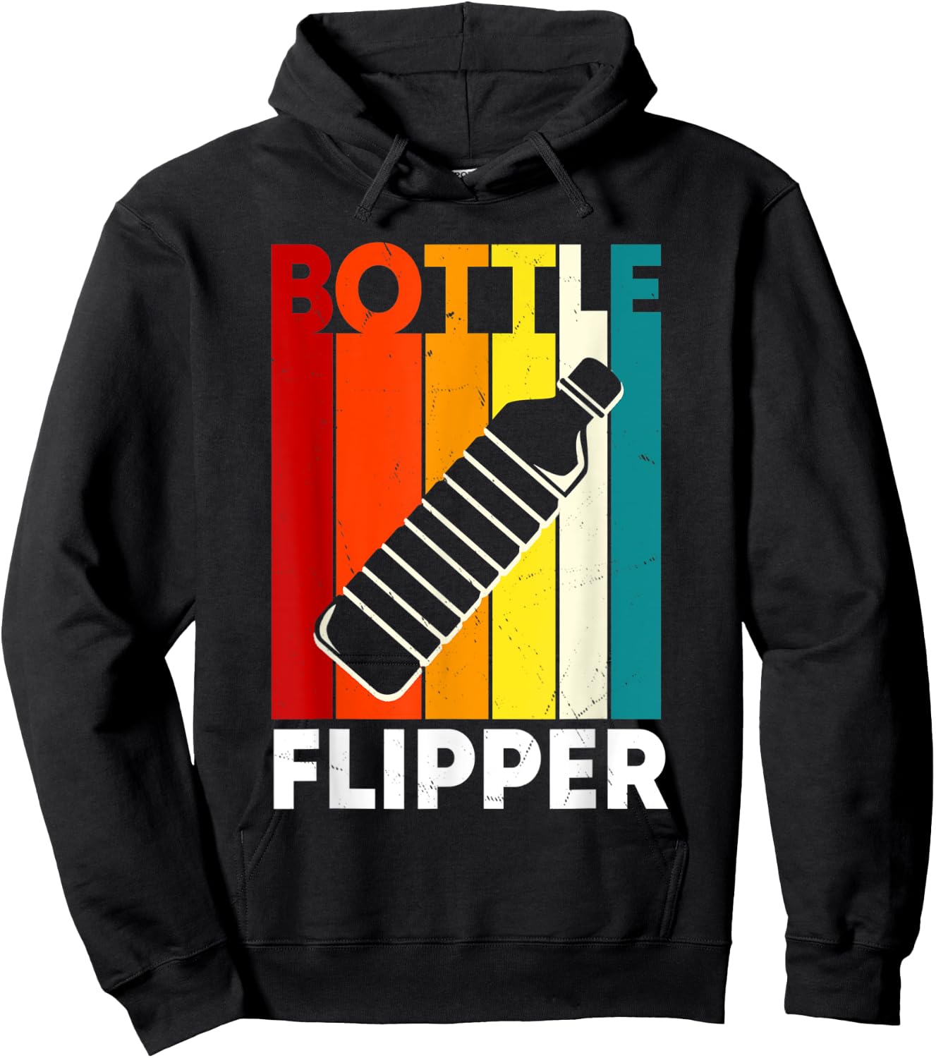 Retro Bottle Flipper Costume Bottle Flipping Hoodie - Hoodie | Black