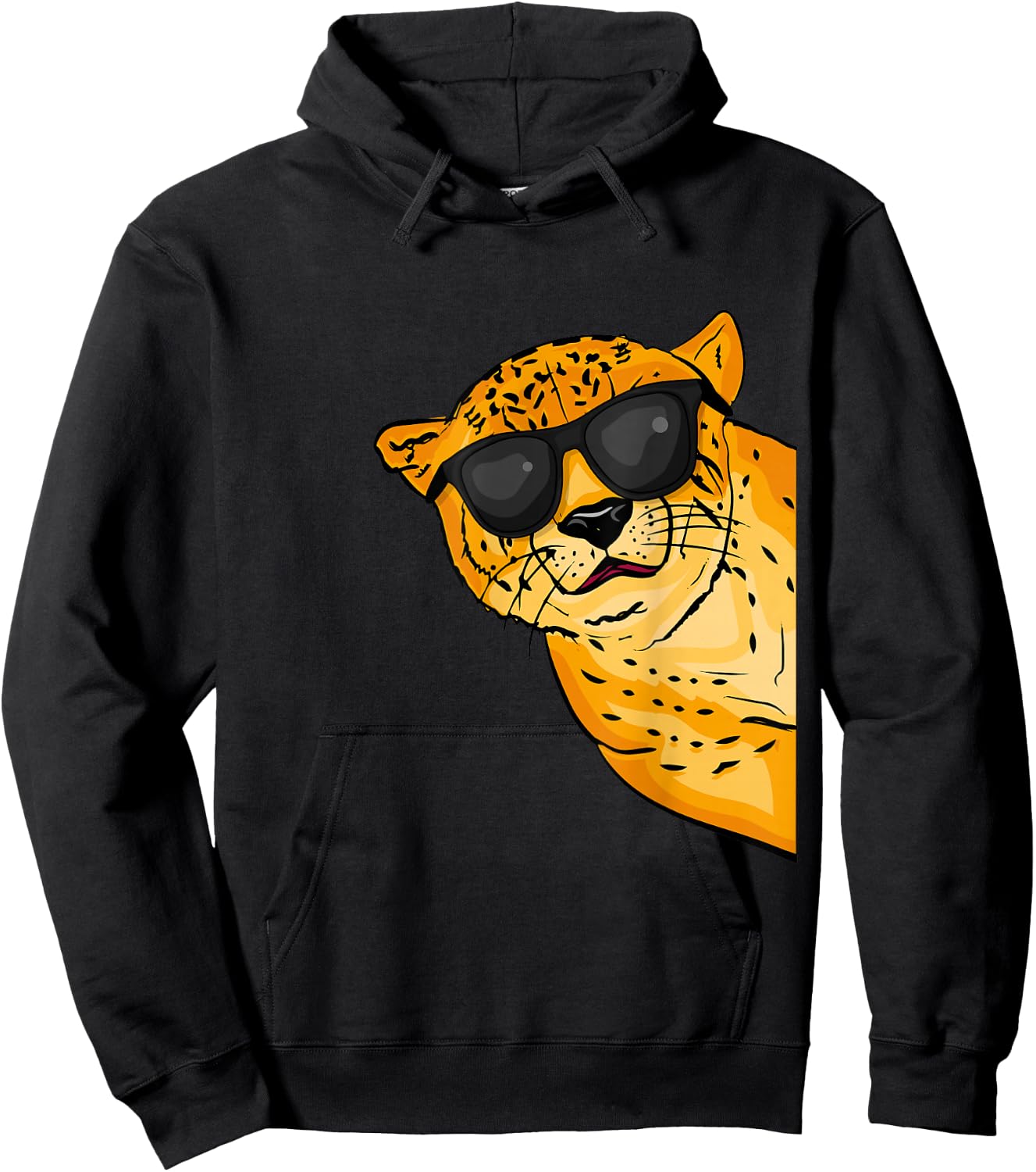 Cool Cheetah Lover Kids Sunglases Cheetah Hoodie - Hoodie | Black