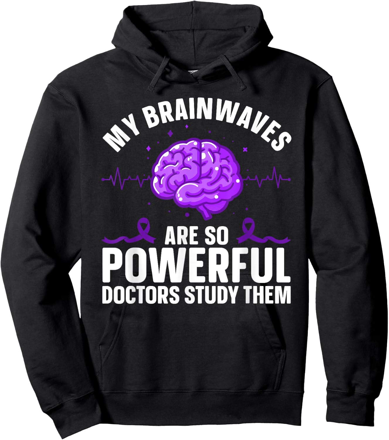 Cool Epilepsy Art Women Support Epilepsy Awareness Hoodie - Hoodie | Black