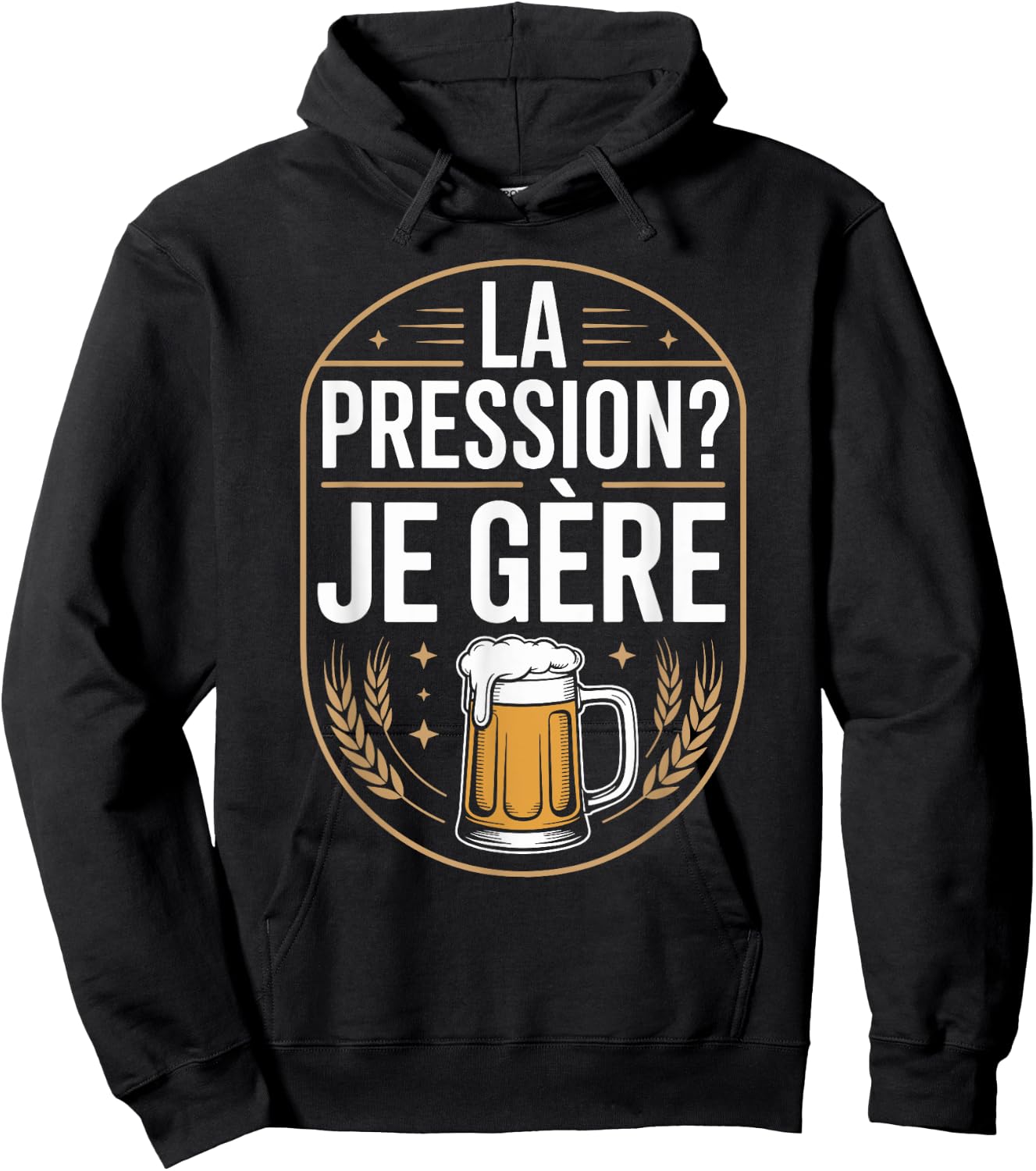 La Pression? Je Manager Friends Evening Humour Hoodie - Hoodie | Black