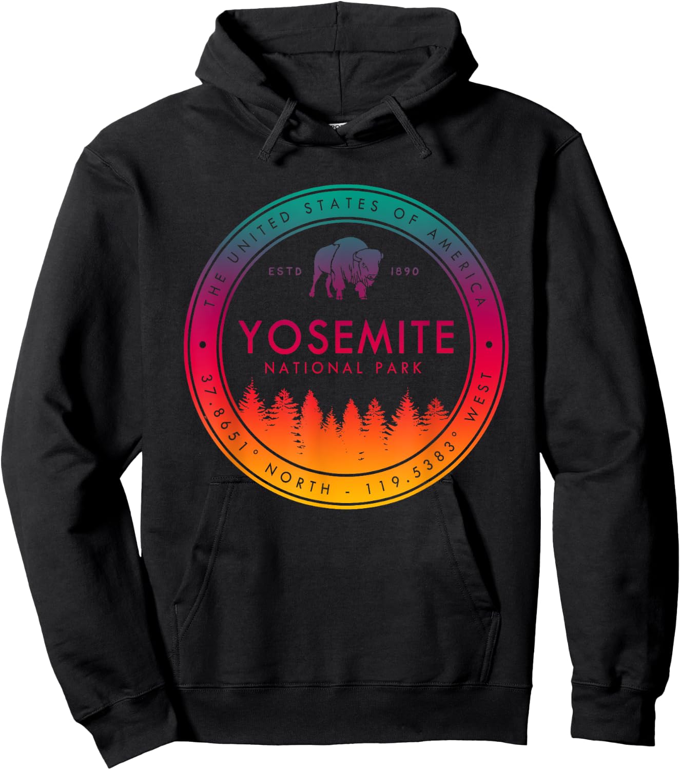 Yosemite National Park California Gifts Souvenir CA Hoodie - Hoodie | Black