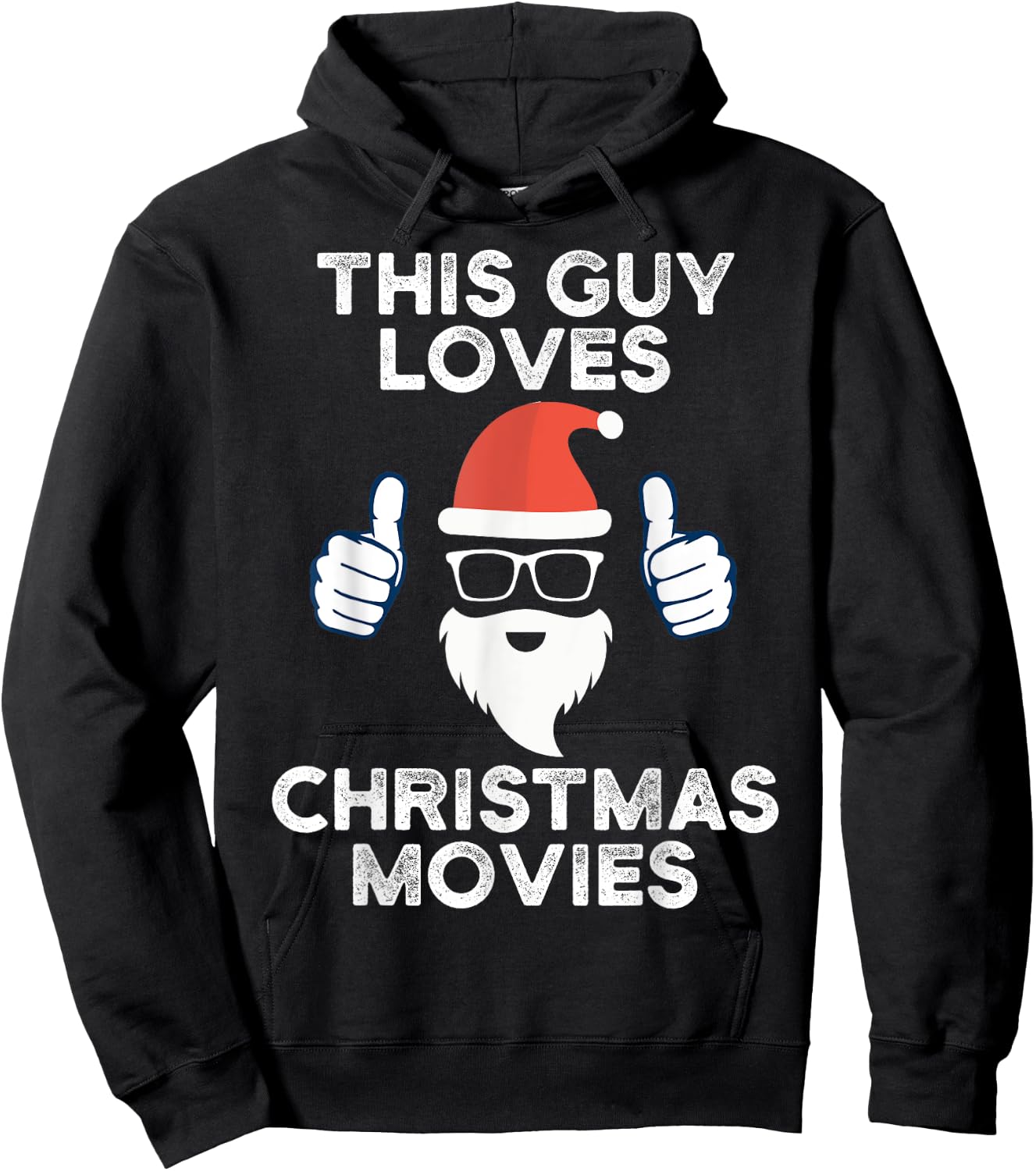 This Guy Loves Christmas Movies Watching Men Women Hoodie - Hoodie | Black