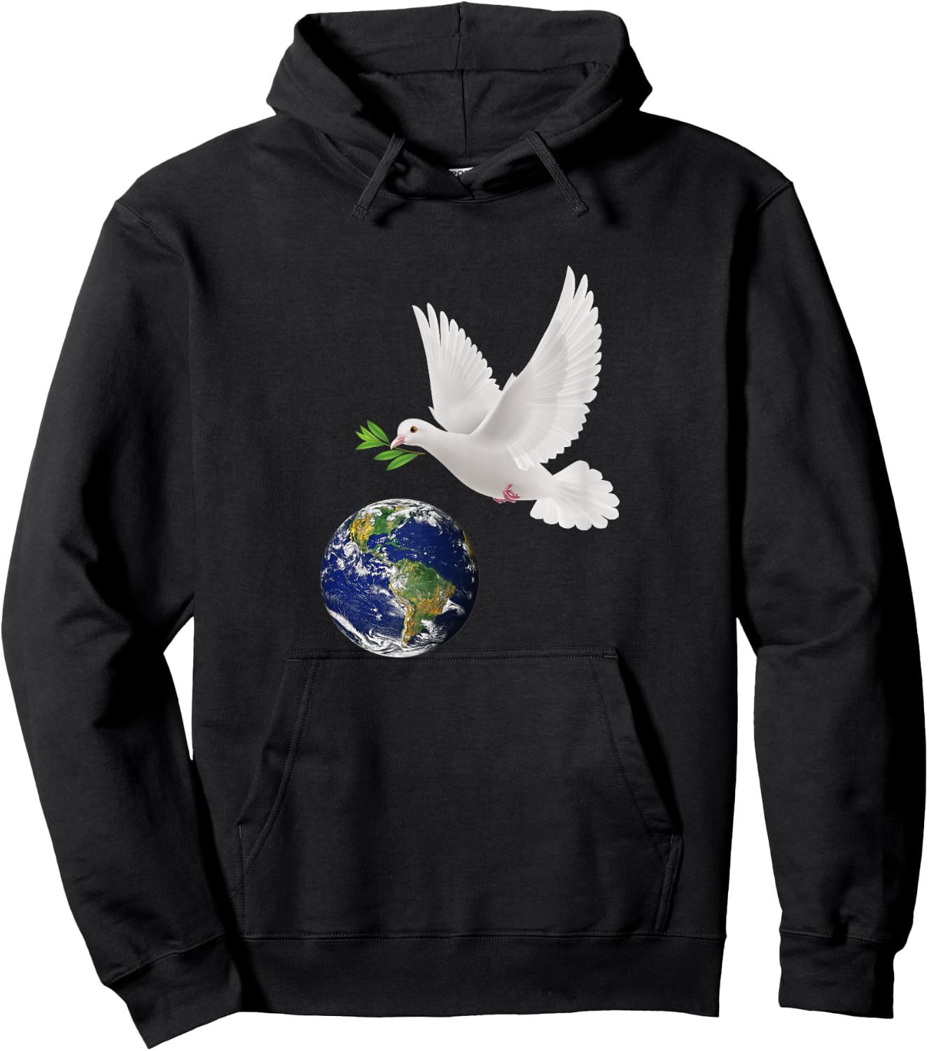 Peace Dove World Peace Earth Peace White Peace Dove , black Hoodie - Hoodie | Black