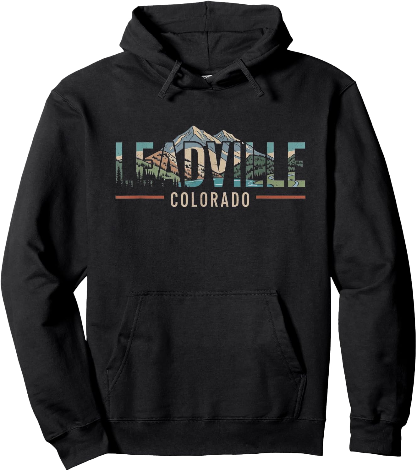 Retro Leadville Colorado Design Hoodie - Hoodie | Black