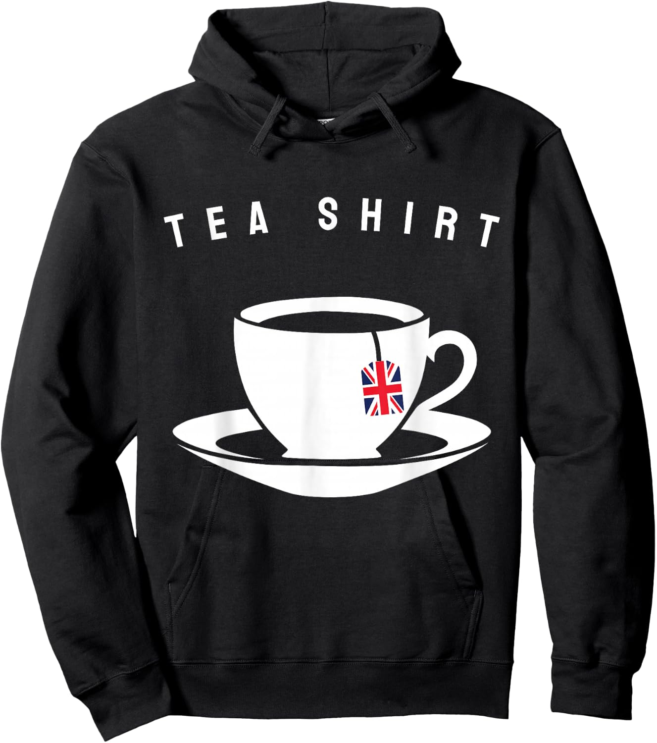 I Love English Tea UK Flag British Tea Lover Design Hoodie - Hoodie | Black