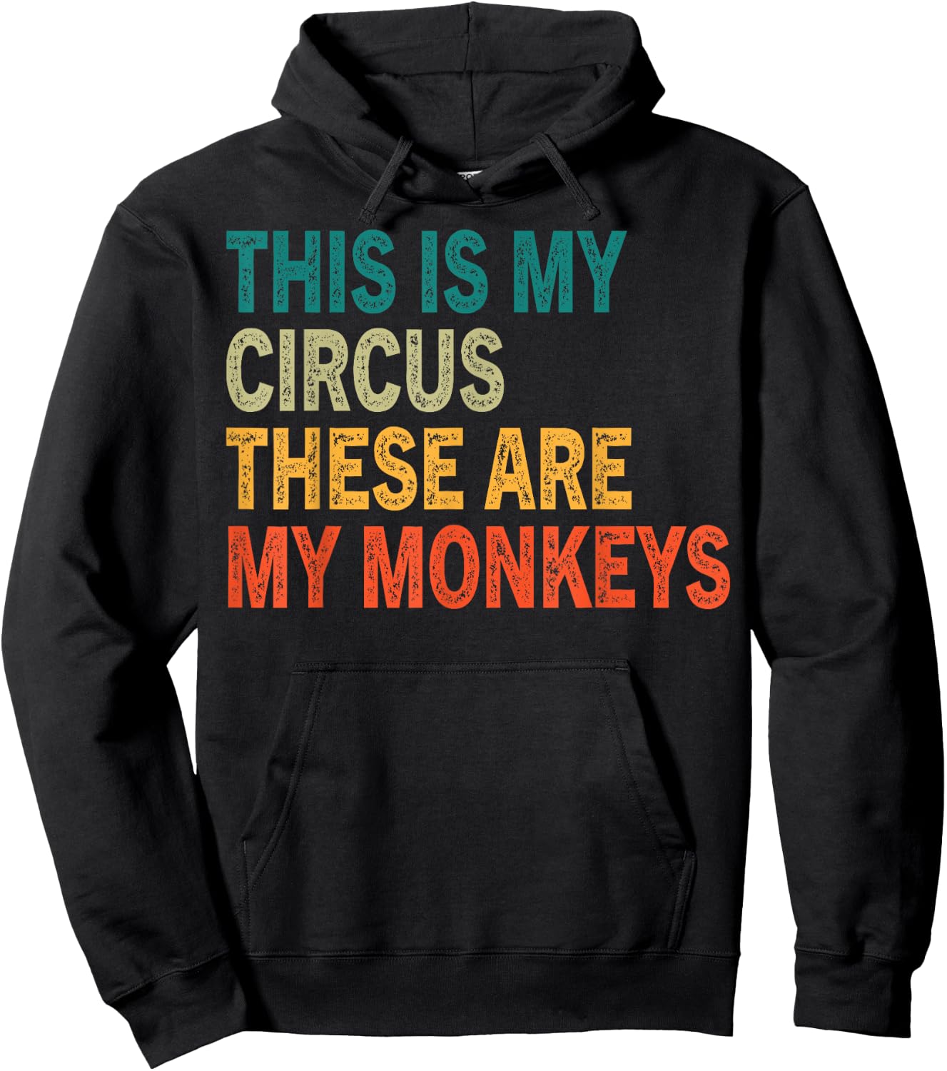 This Is My Circus These Are My Monkeys Retro Vintage Funny Hoodie - Hoodie | Black