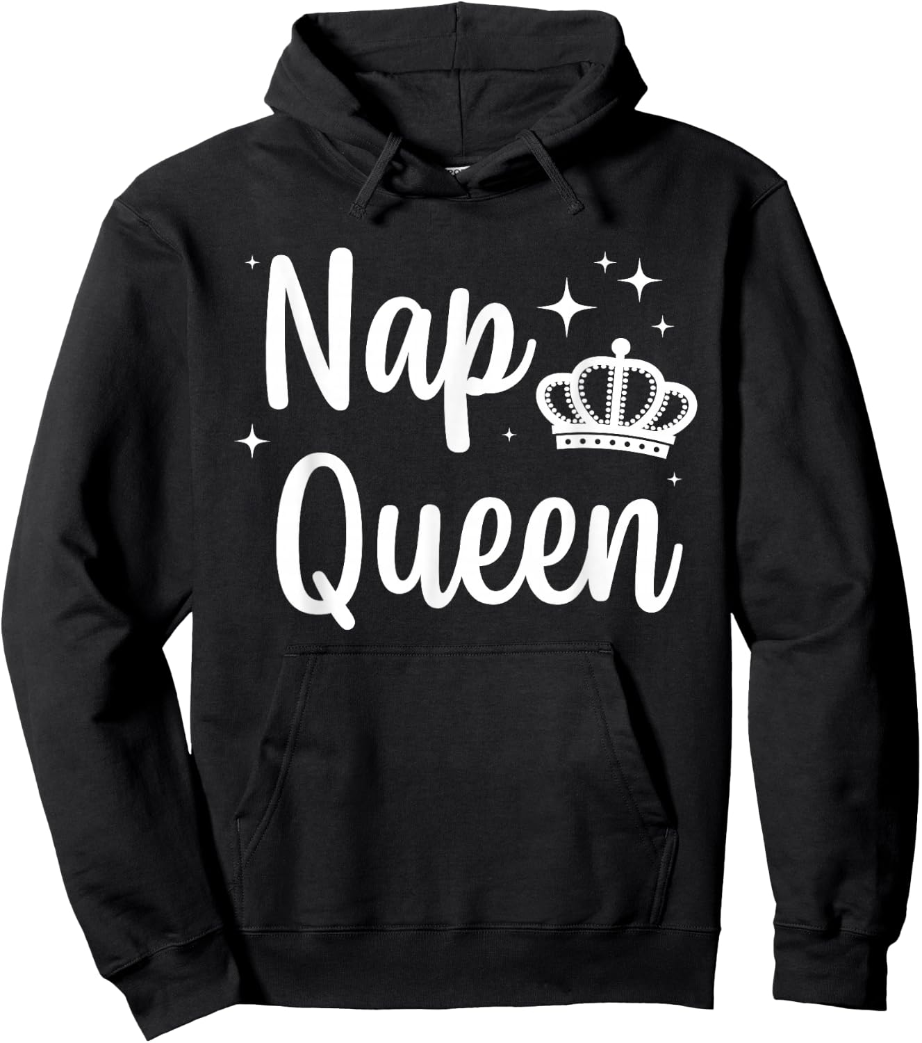 Funny Nap Queen Design Women Sleeping Napping Nap Lover Hoodie - Hoodie | Black