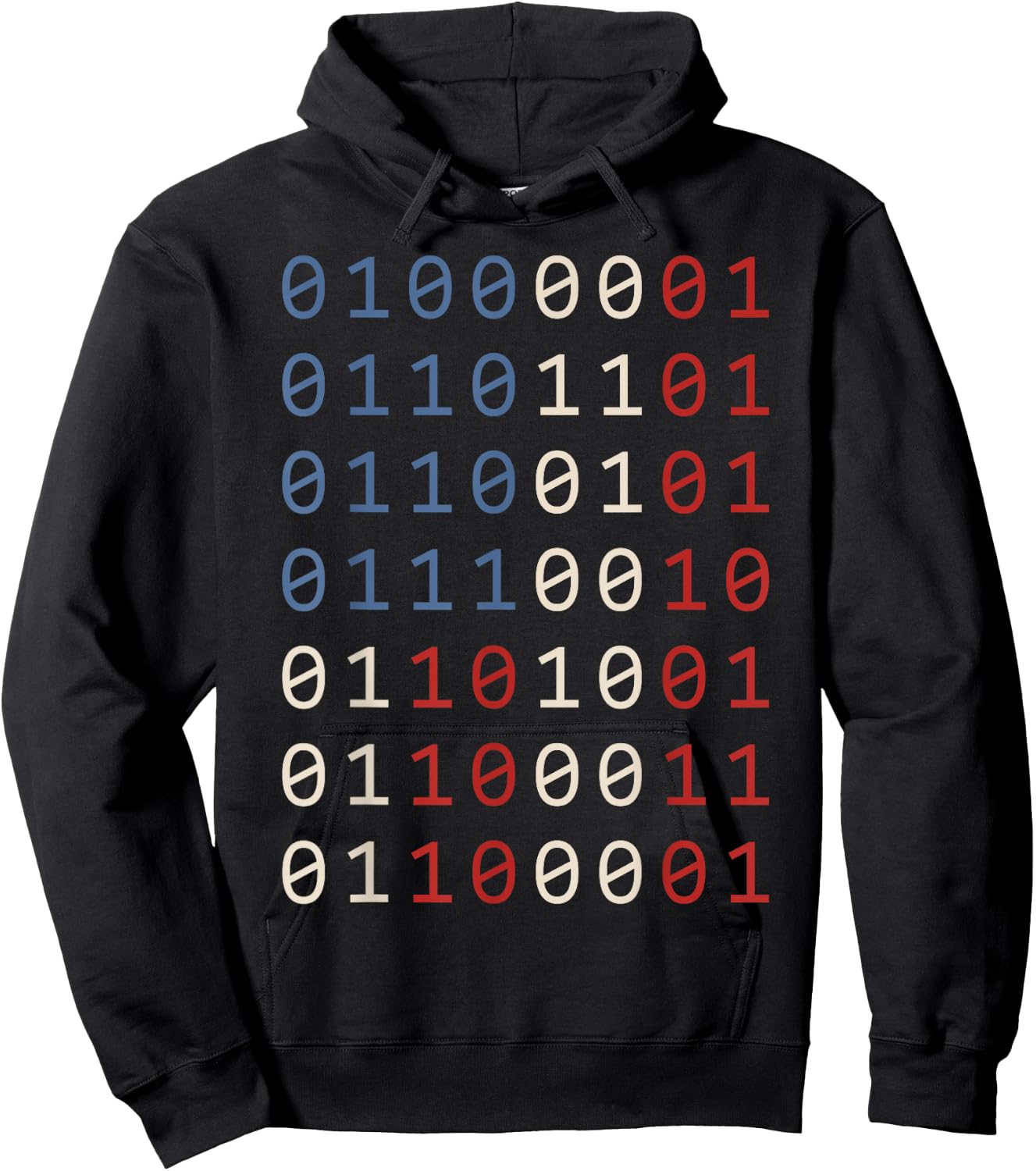 Patriotic Programmer Funny American Flag Software Developer Hoodie - Hoodie | Black