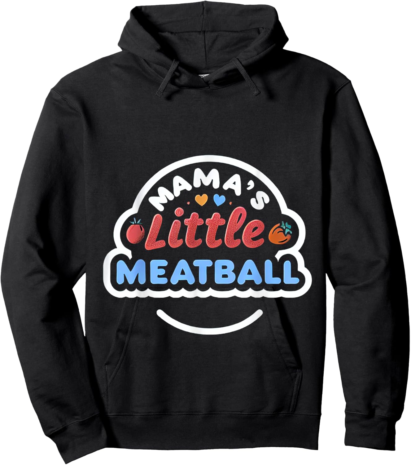 Mama's Little Meatball Cute Nickname Hoodie - Hoodie | Black