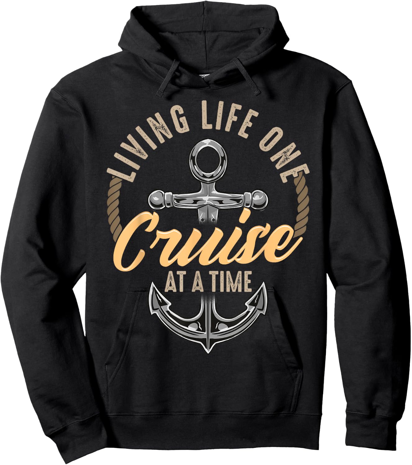 Living Life One Cruise At A Time Funny Cruising Ship Cute Hoodie - Hoodie | Black