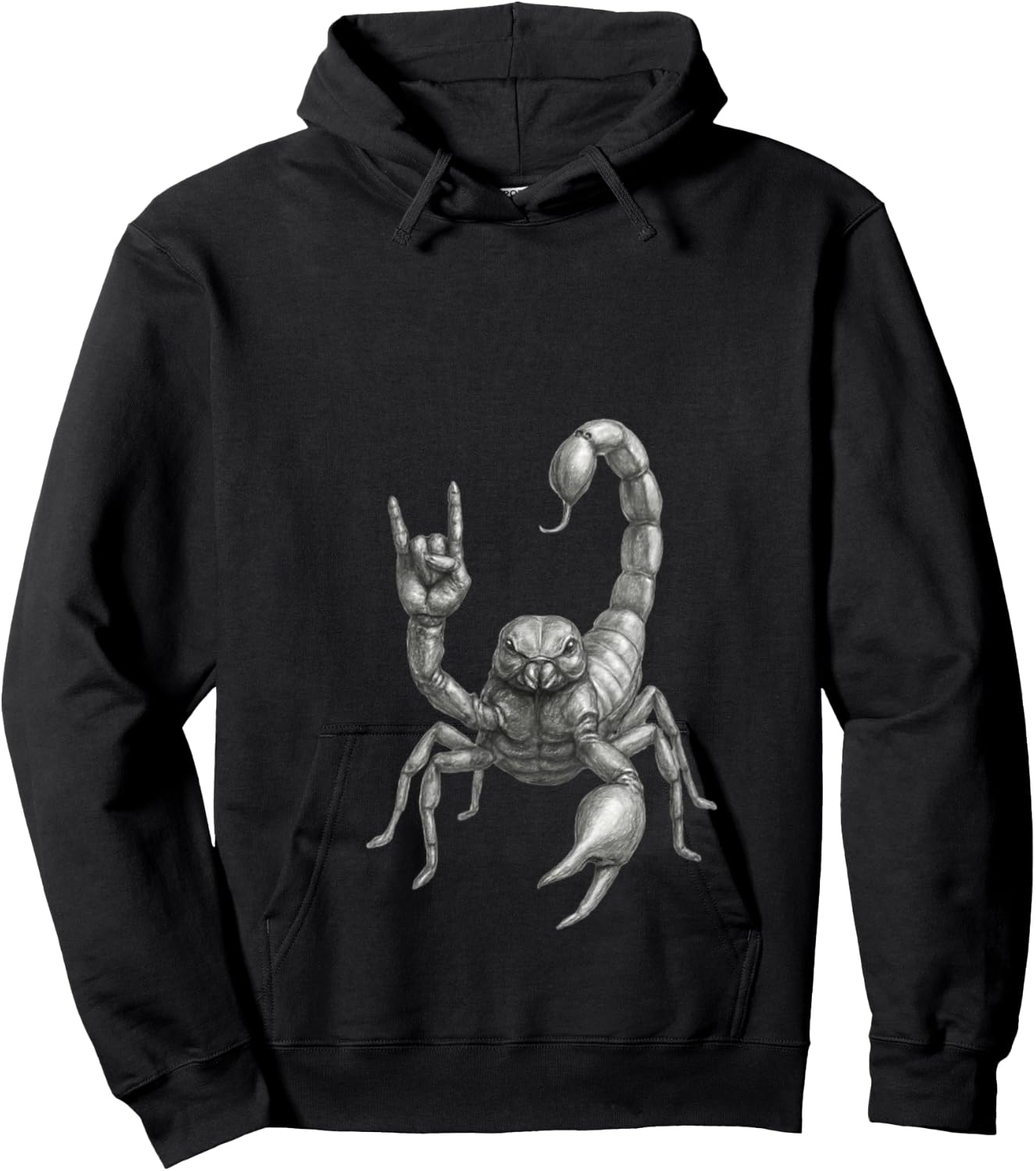 Scorpion Festival Band Cool Scorpion Retro Rock Music Lover V-Neck Hoodie - Hoodie | Black