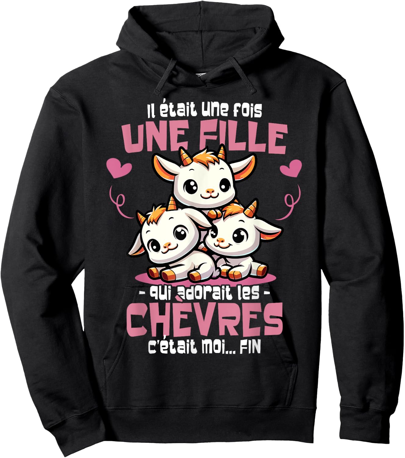 Goat was a Time Woman Girl Humour Goats , Black, S Hoodie - Hoodie | Black