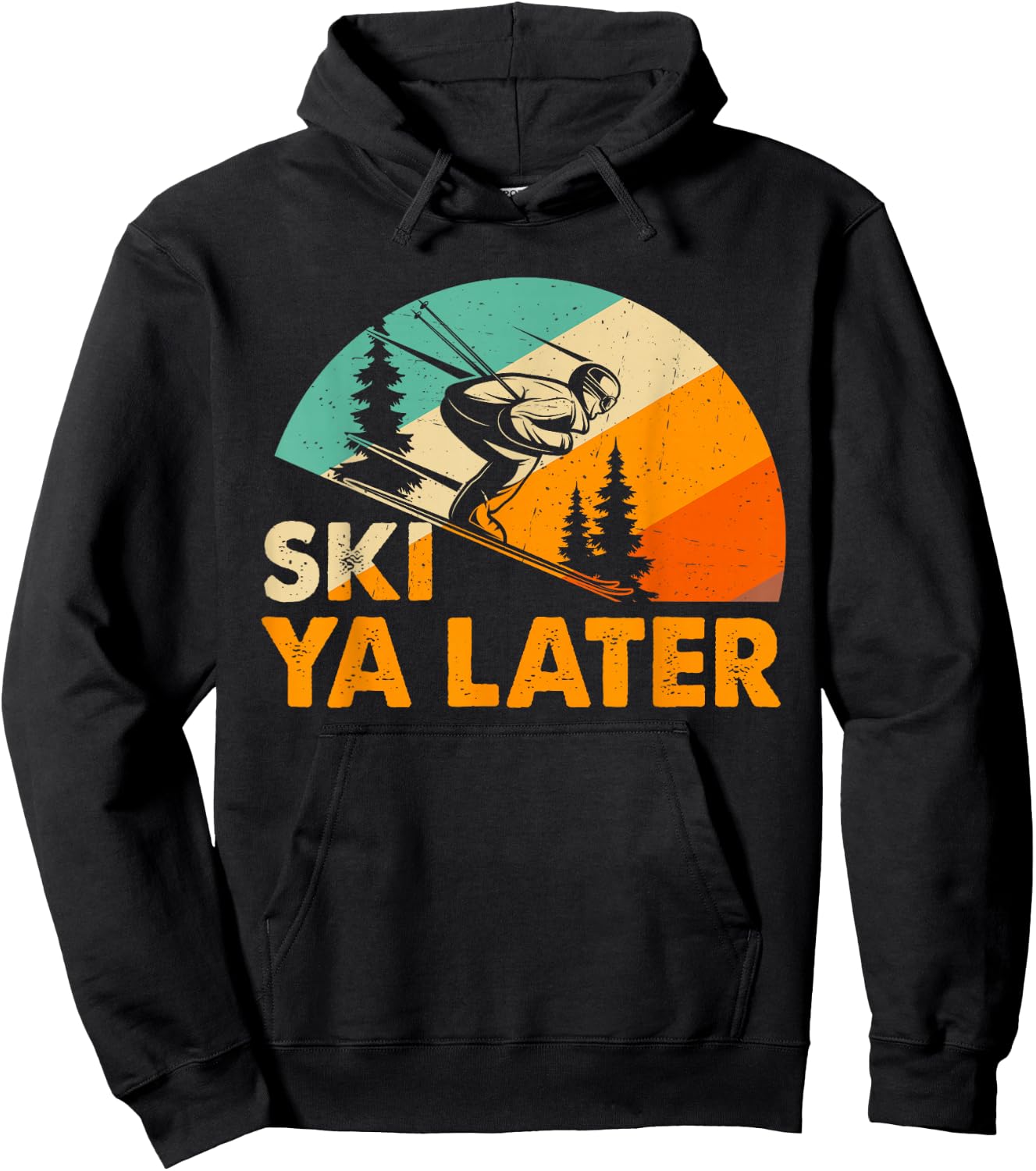 Ski You Later Winter Holiday Skiing Driving Ski Driver Funny , black Hoodie - Hoodie | Black