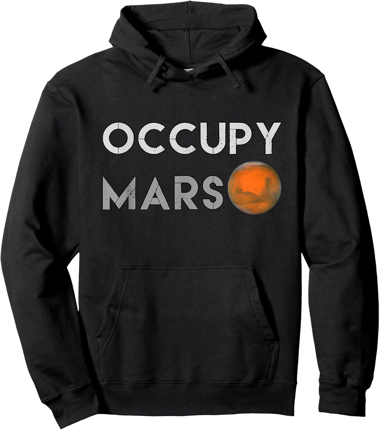 OCCUPY MARS Witty Outer Space Merch Black Mars Hoodie - Hoodie | Black