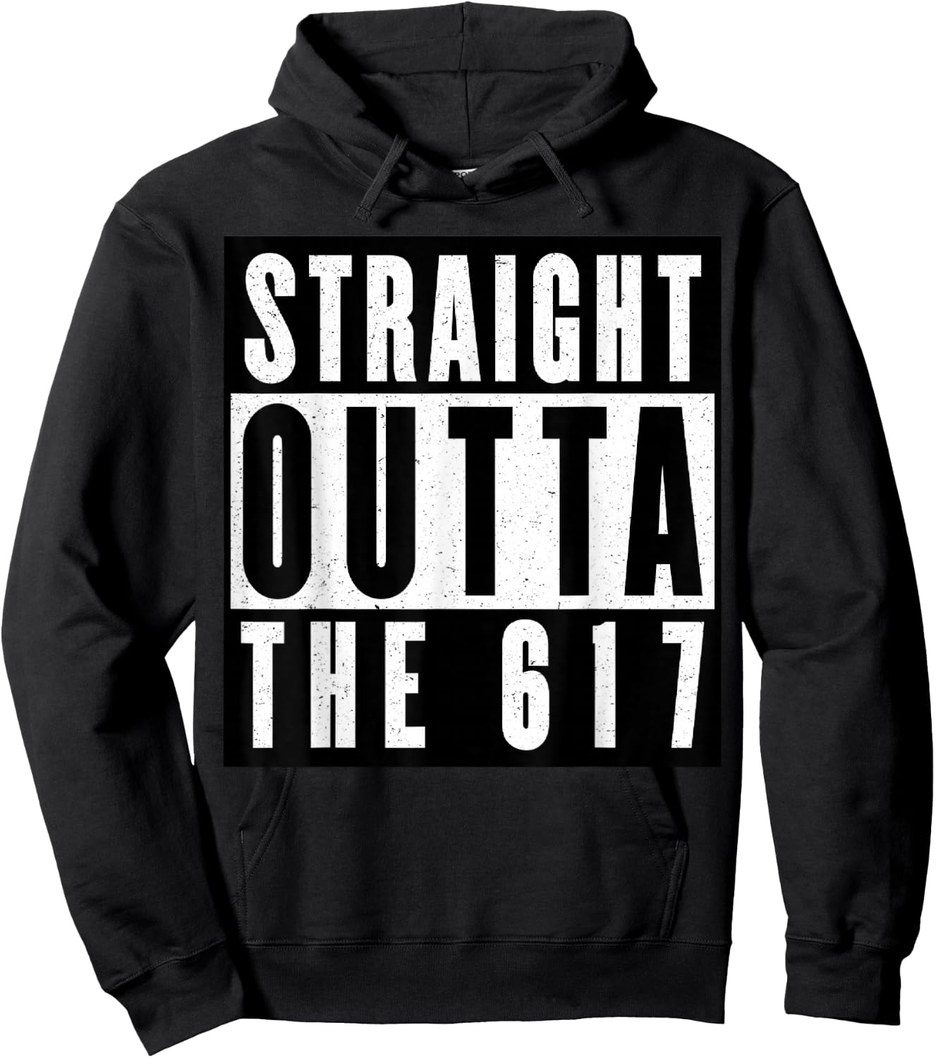 Straight Outta The 617 Boston Hoodie - Hoodie | Black