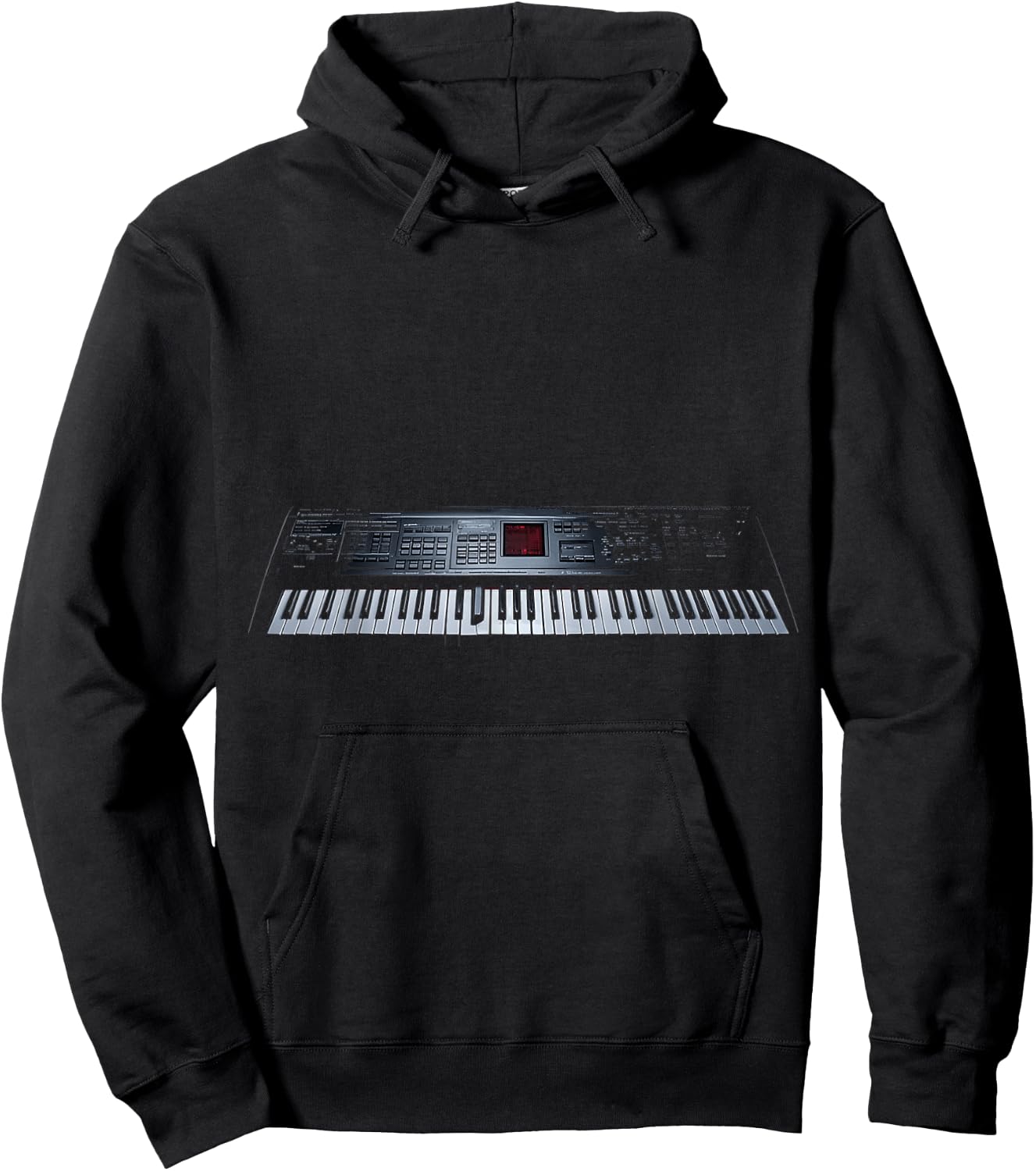 Keyboard Music Instrument Graphic Illustration Keyboard Hoodie - Hoodie | Black