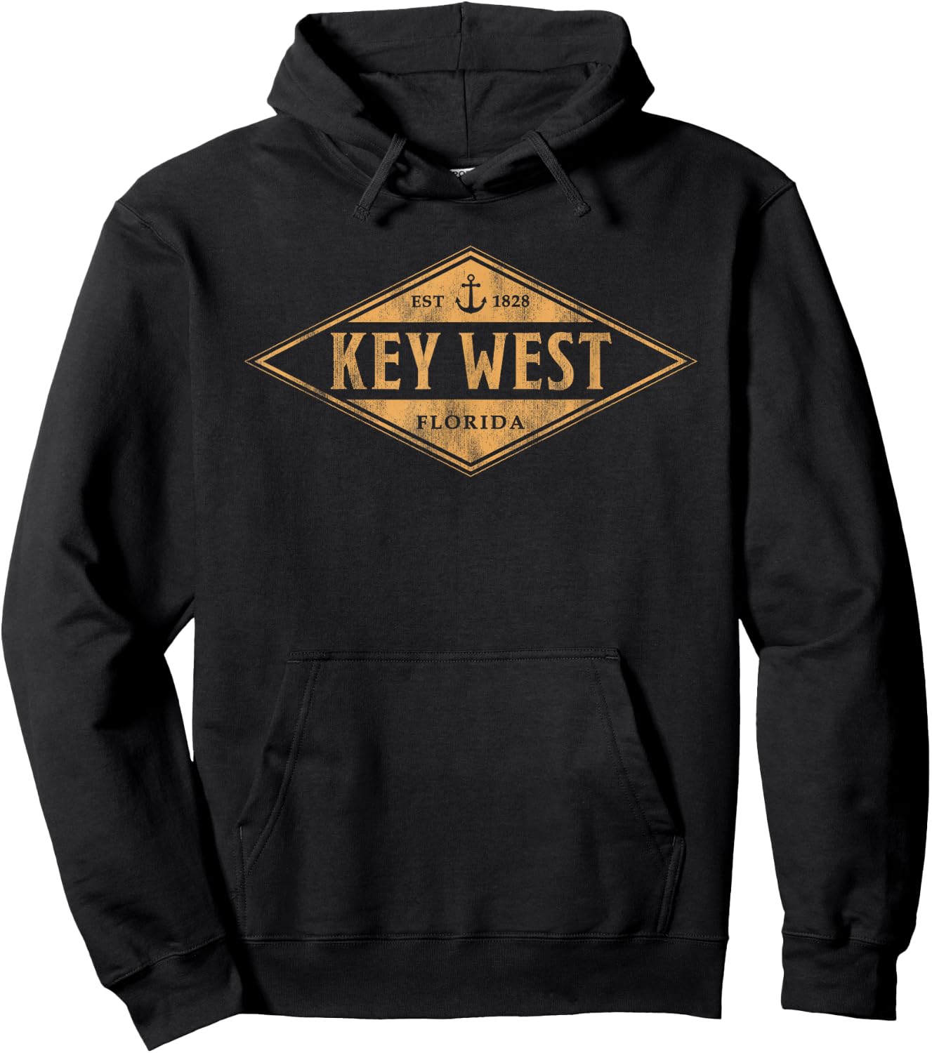 Retro Key West Florida Souvenir Vacation Vintage Hoodie - Hoodie | Black