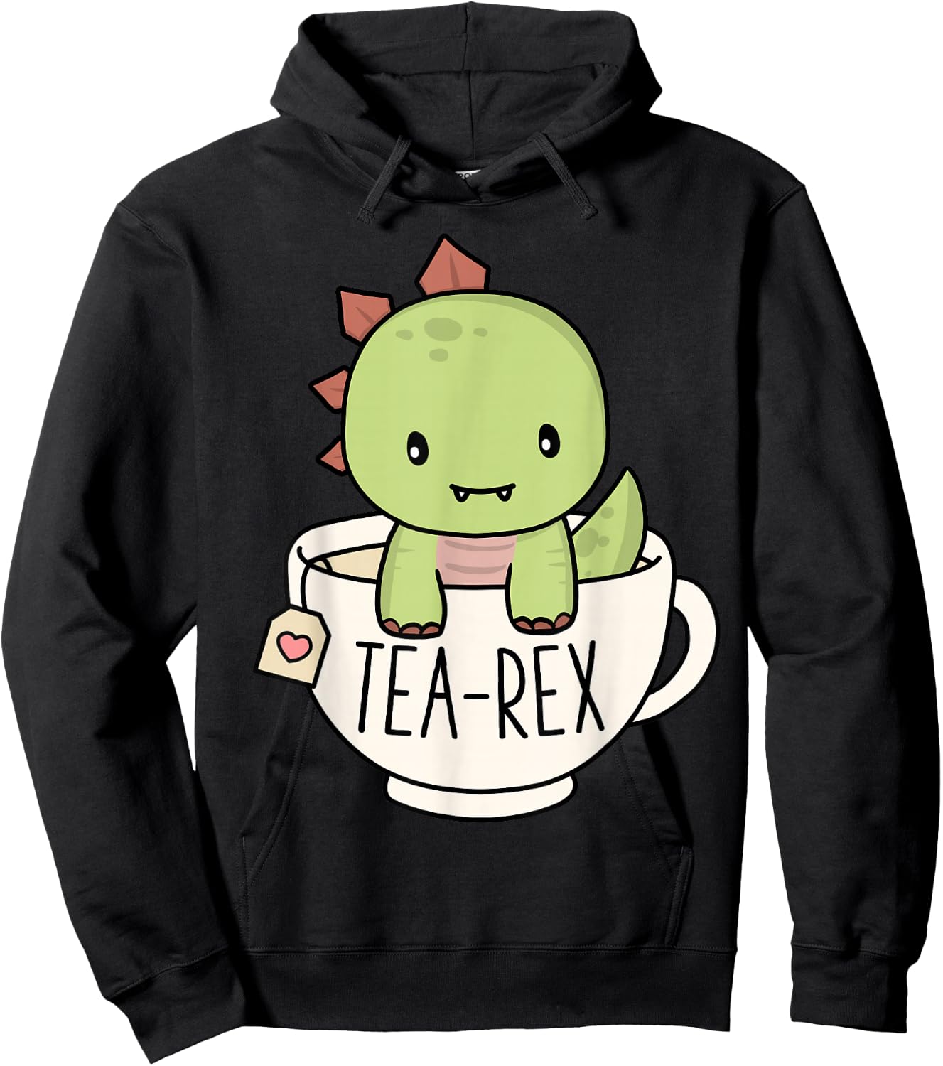 Tea-Rex Süßer T-Rex Dinosaurier-Liebhaber Kawaii Lustiger Dino Pun Hoodie - Hoodie | Black