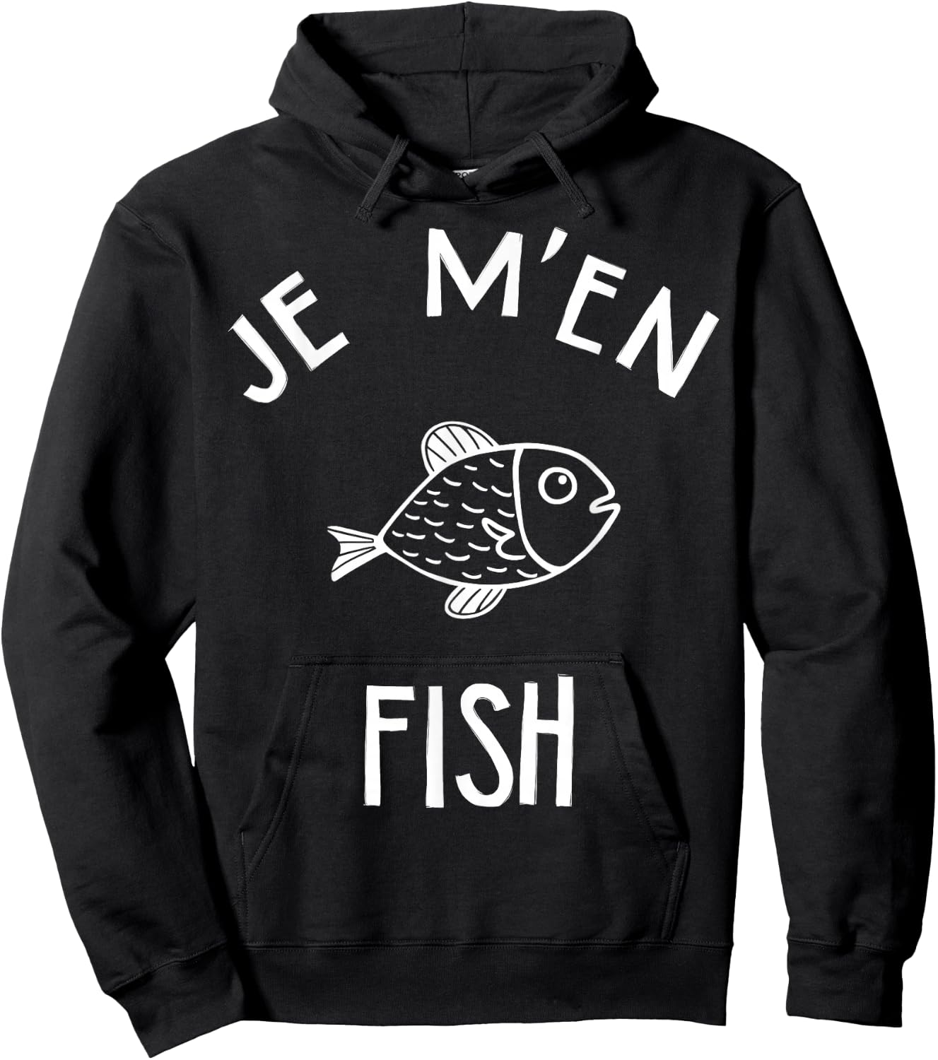 Je M'en Fish , Black, S Hoodie - Hoodie | Black