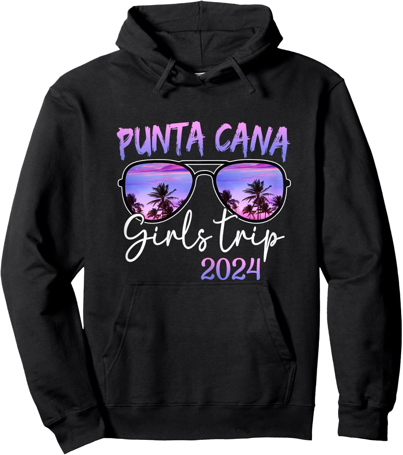 Girls Trip Punta Cana 2024 Girls Weekend Summer Vacation Hoodie - Hoodie | Black