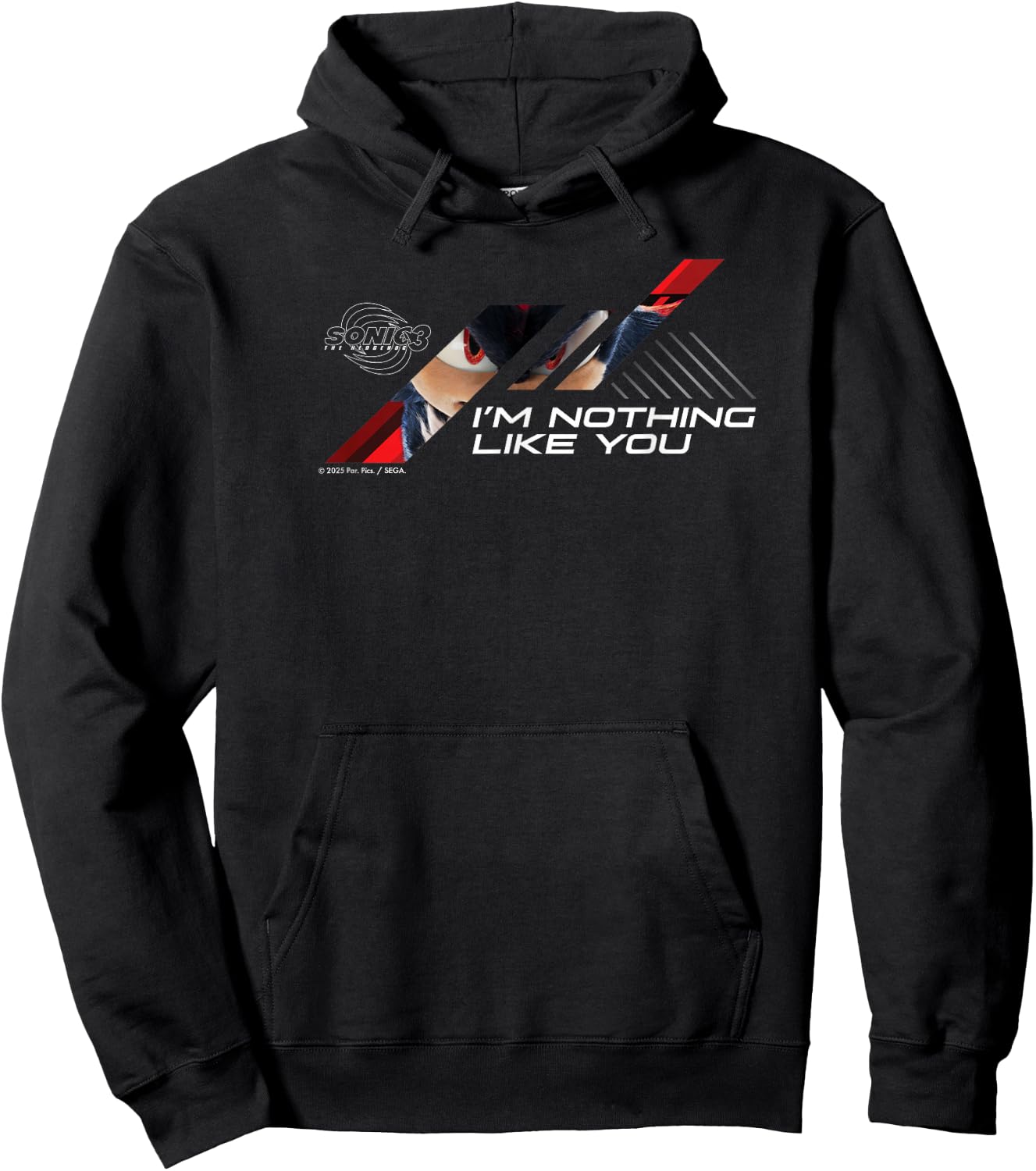 Sonic The Hedgehog 3 - Shadow I'm Nothing Like You Hoodie - Hoodie | Black