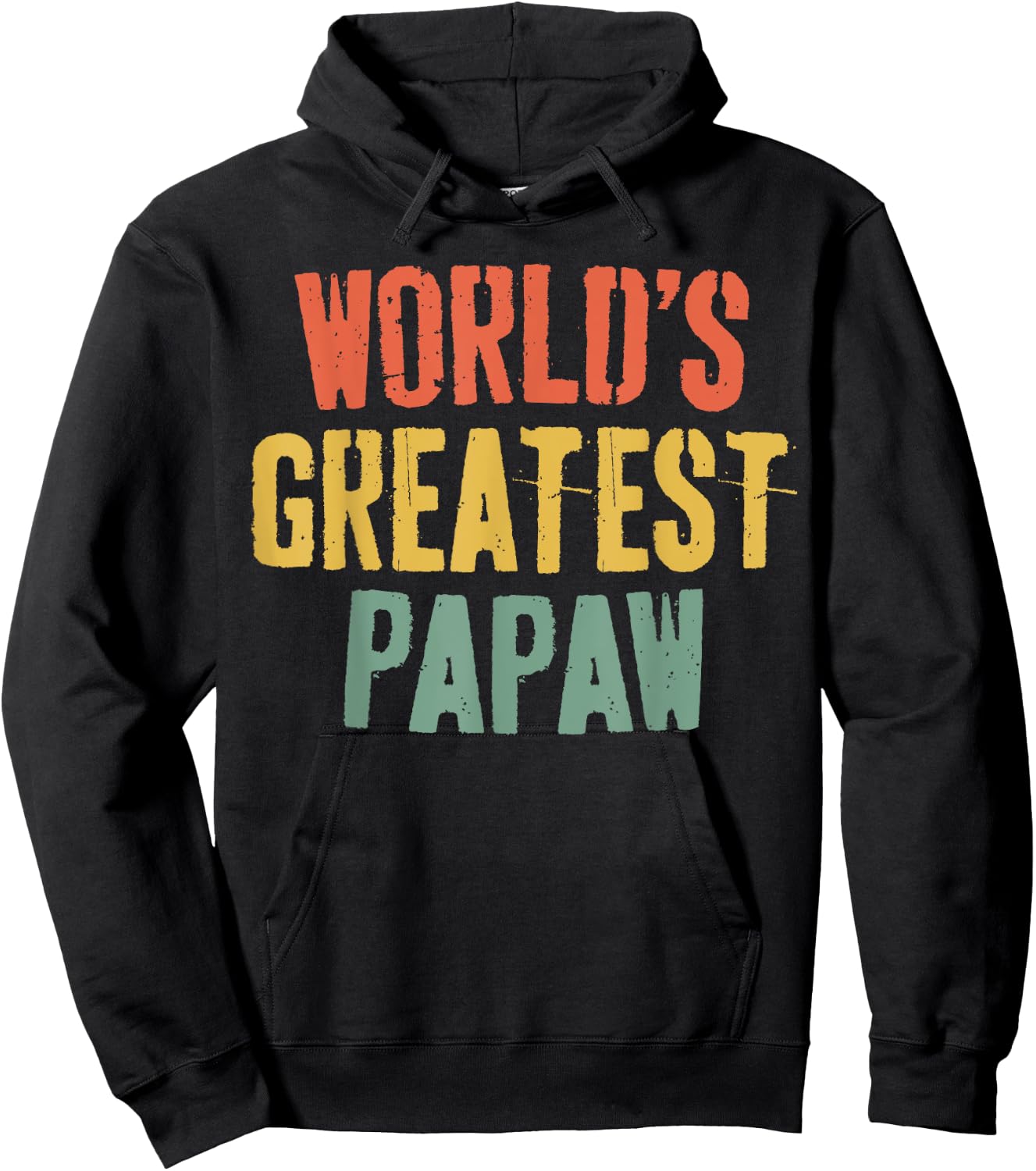 World's Greatest Papaw Shirt Men Grandpa Fathers Day Hoodie - Hoodie | Black