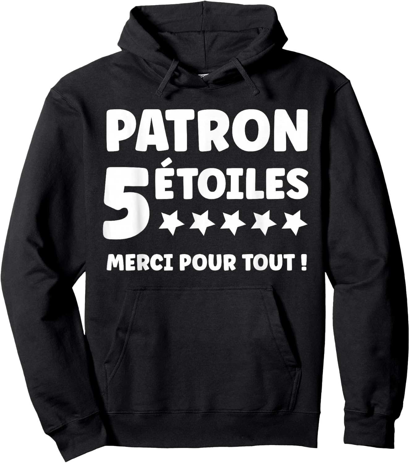 Humour Pattern 5 Stars Thank You for Everything Start Super Pattern Hoodie - Hoodie | Black