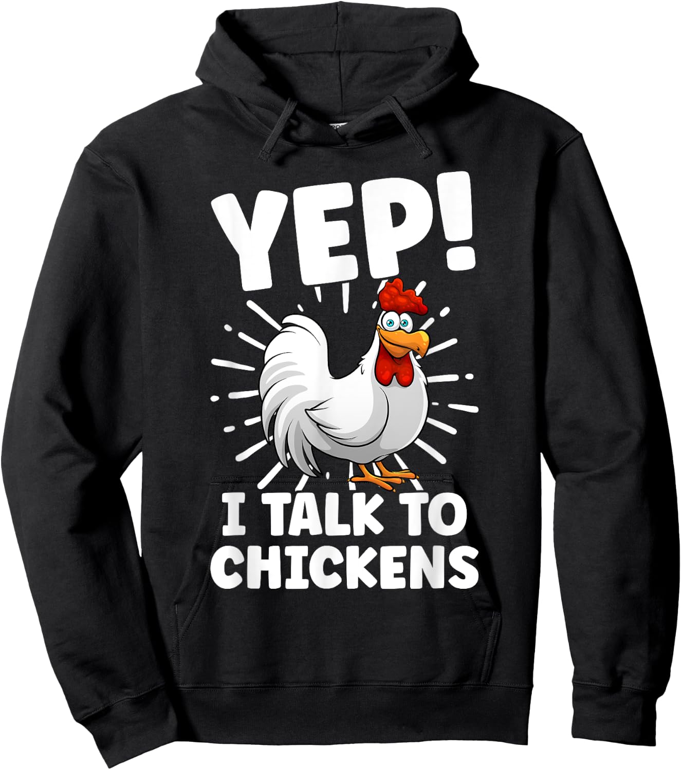 Funny Chicken Art Women Rooster Flock Chicken Farmer Hoodie - Hoodie | Black