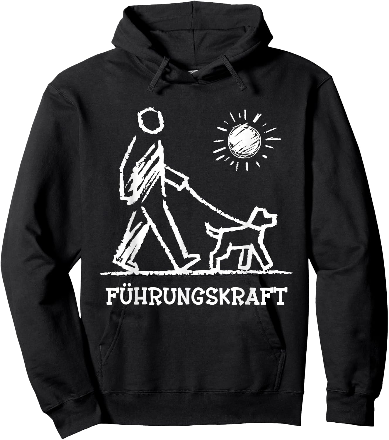 Leadership Funny Dog Sayings with Print Men's Dog , black Hoodie - Hoodie | Black