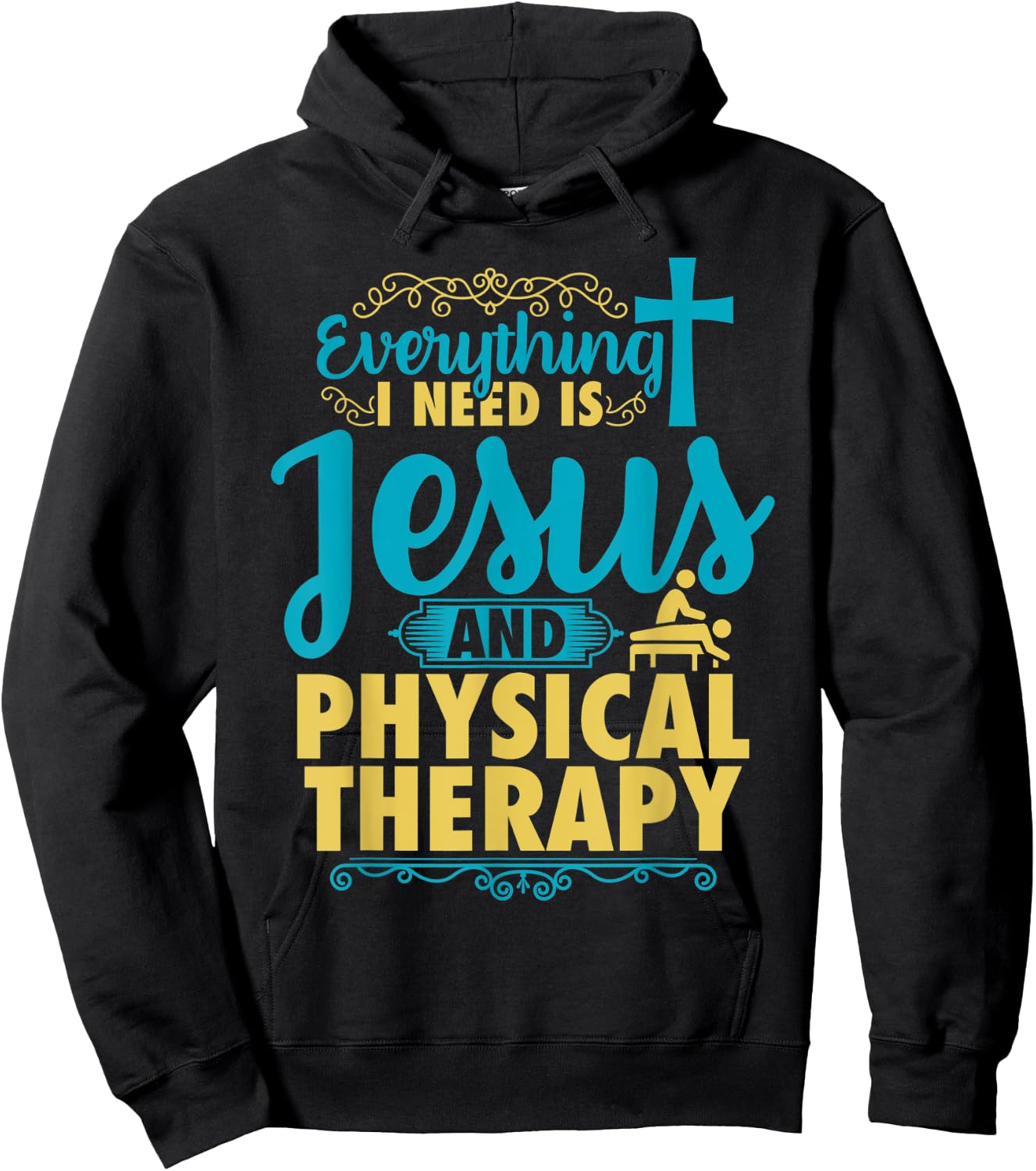 Physical Therapy Jesus Shirt Christian Physical Therapist Hoodie - Hoodie | Black