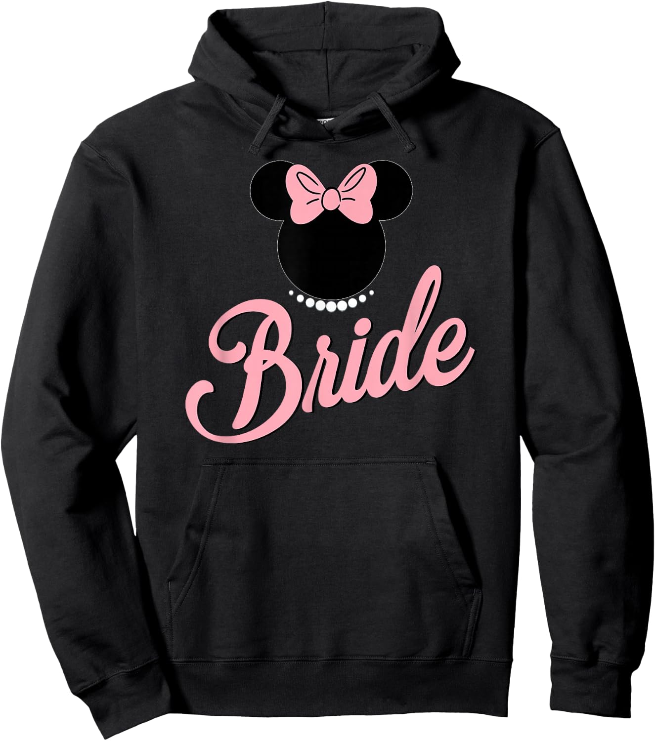 Minnie Mouse - Bride Crew Ear Silhouette Hoodie - Hoodie | Black