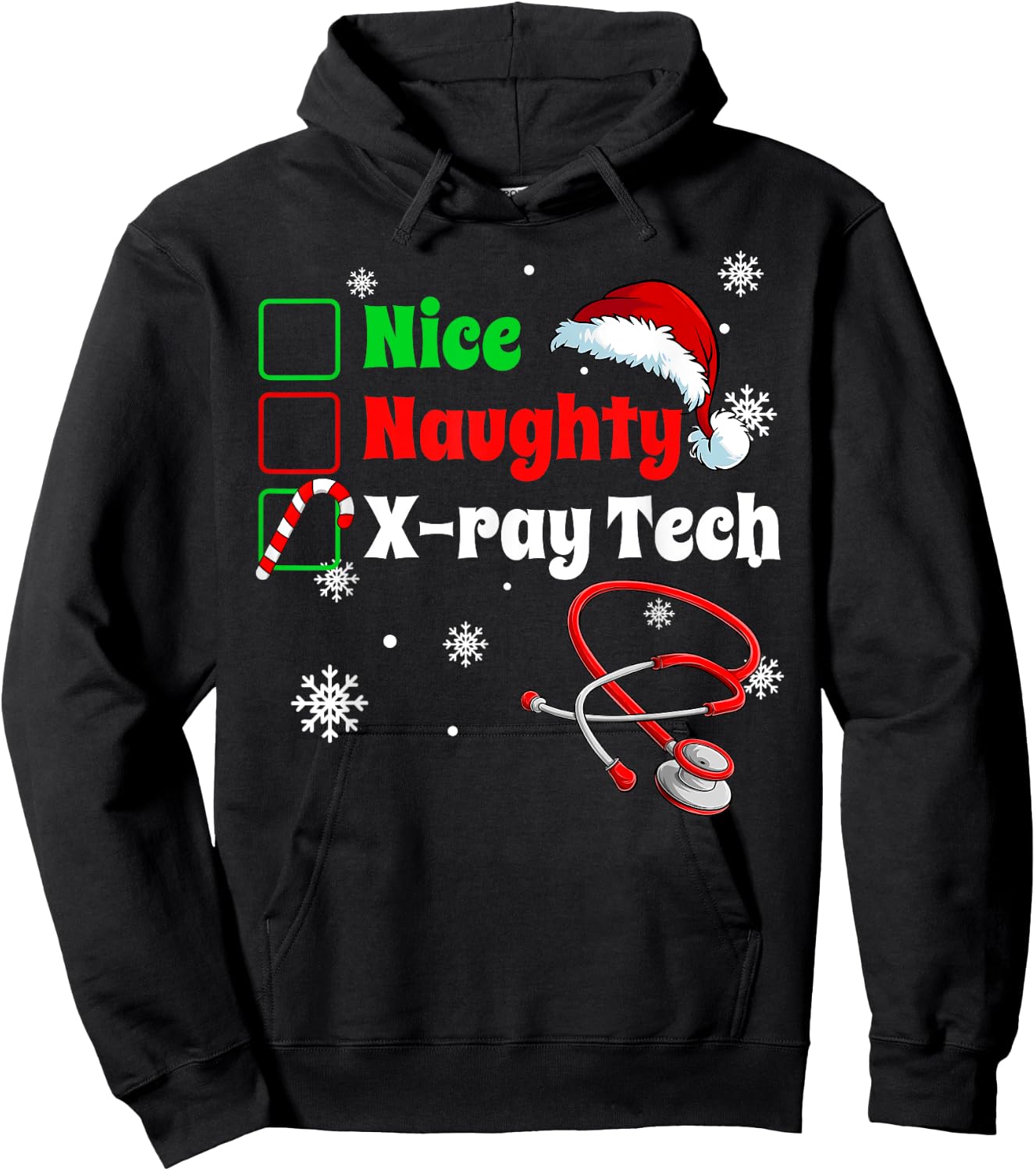 Scrub Top Men Women Hoodie - Hoodie | Black