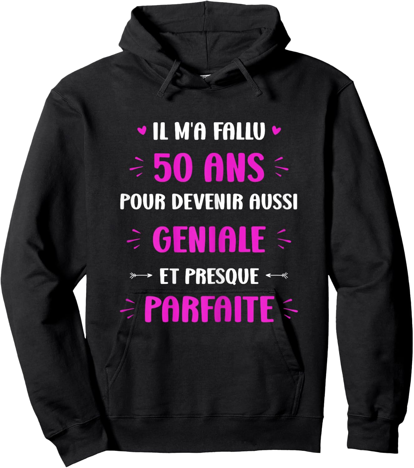 Funny Awesome 50th Birthday Woman 50th Birthday , Black, Female X-Small Hoodie - Hoodie | Black
