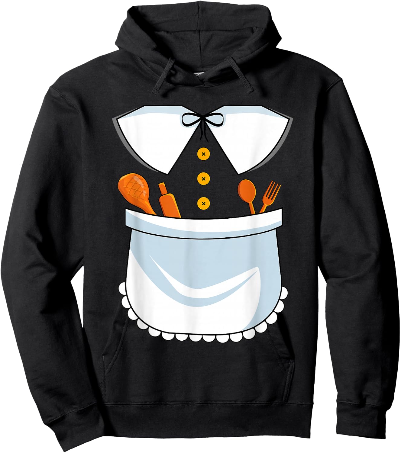 Pilgrim Costume Lady Happy Thanksgiving Kids Girls Women Hoodie - Hoodie | Black