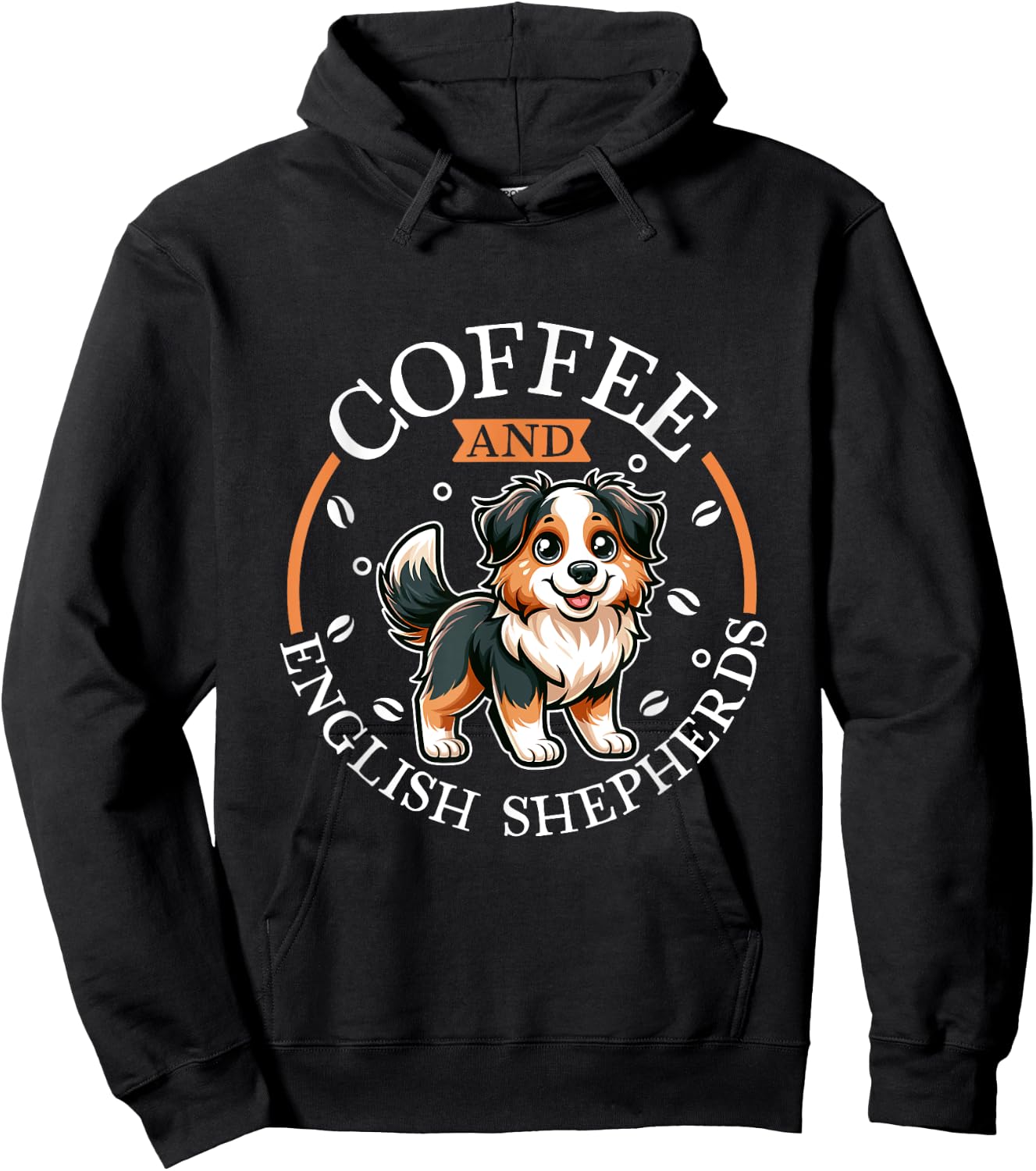 Coffee and English Shepherd Hoodie - Hoodie | Black