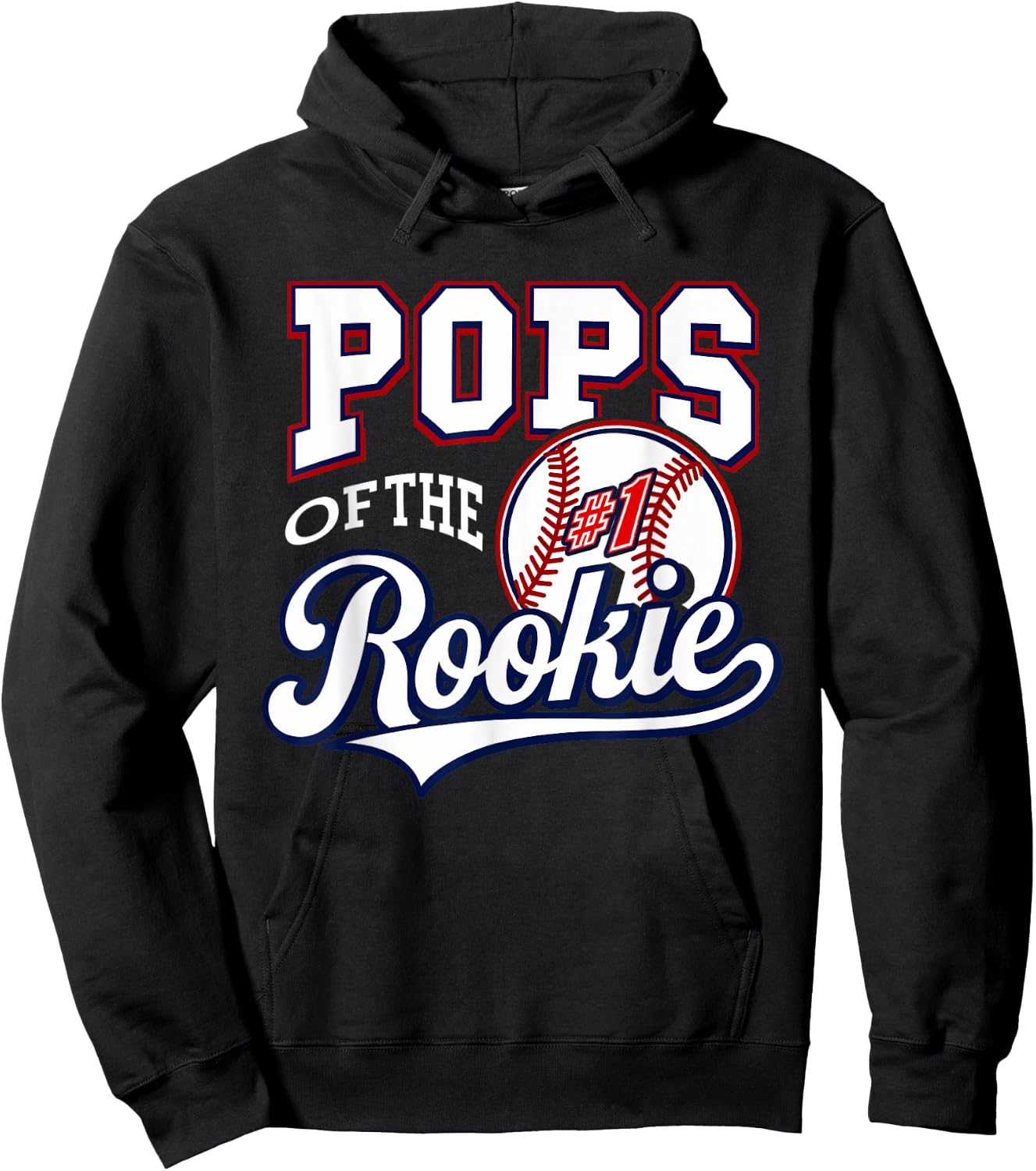 Retro Daddy Pops Of The Number 1 Rookie Baseball Hoodie - Hoodie | Black