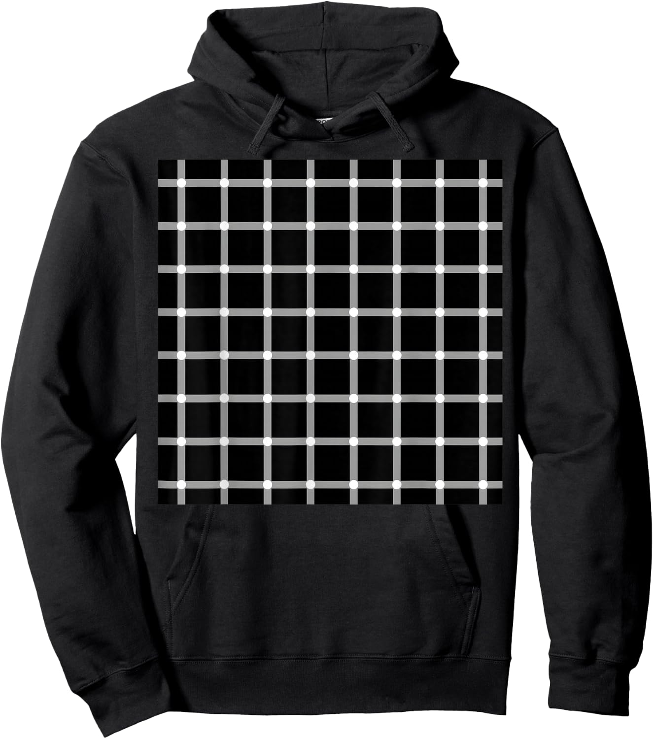 Hermann Grid Optical Illusion Impossible Math Lover Hoodie - Hoodie | Black