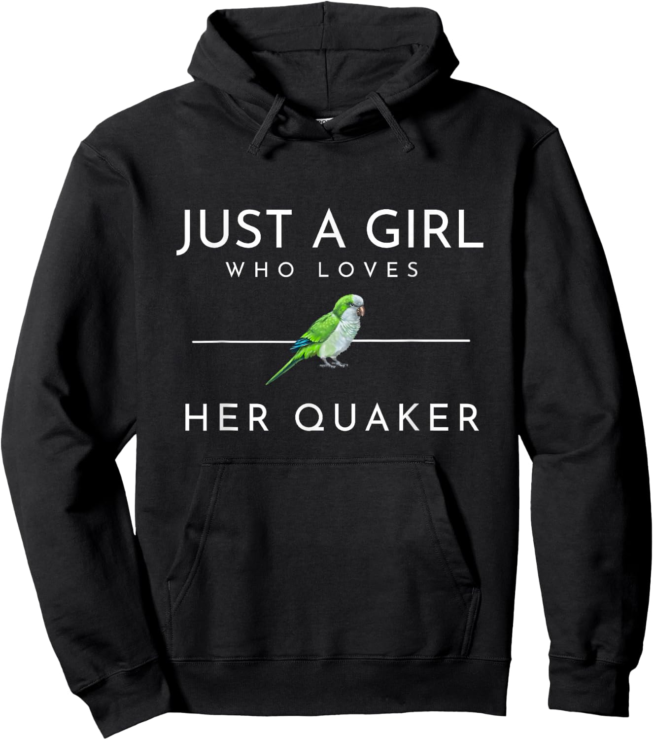 Blue Quaker Parrot Mom Hoodie - Hoodie | Black