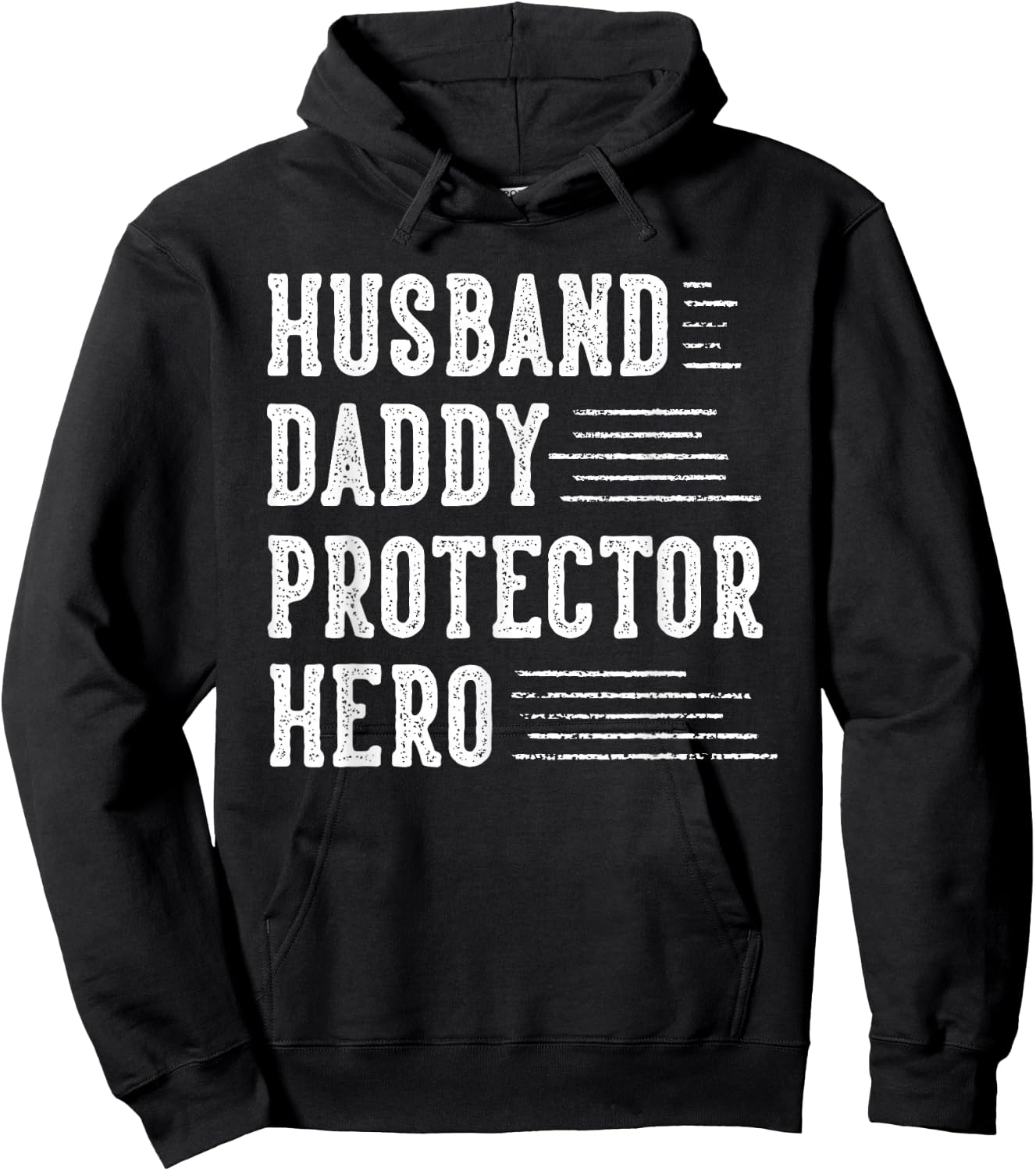 Husband Daddy Protector Hero Gifts for Dad Father's Day Hoodie - Hoodie | Black