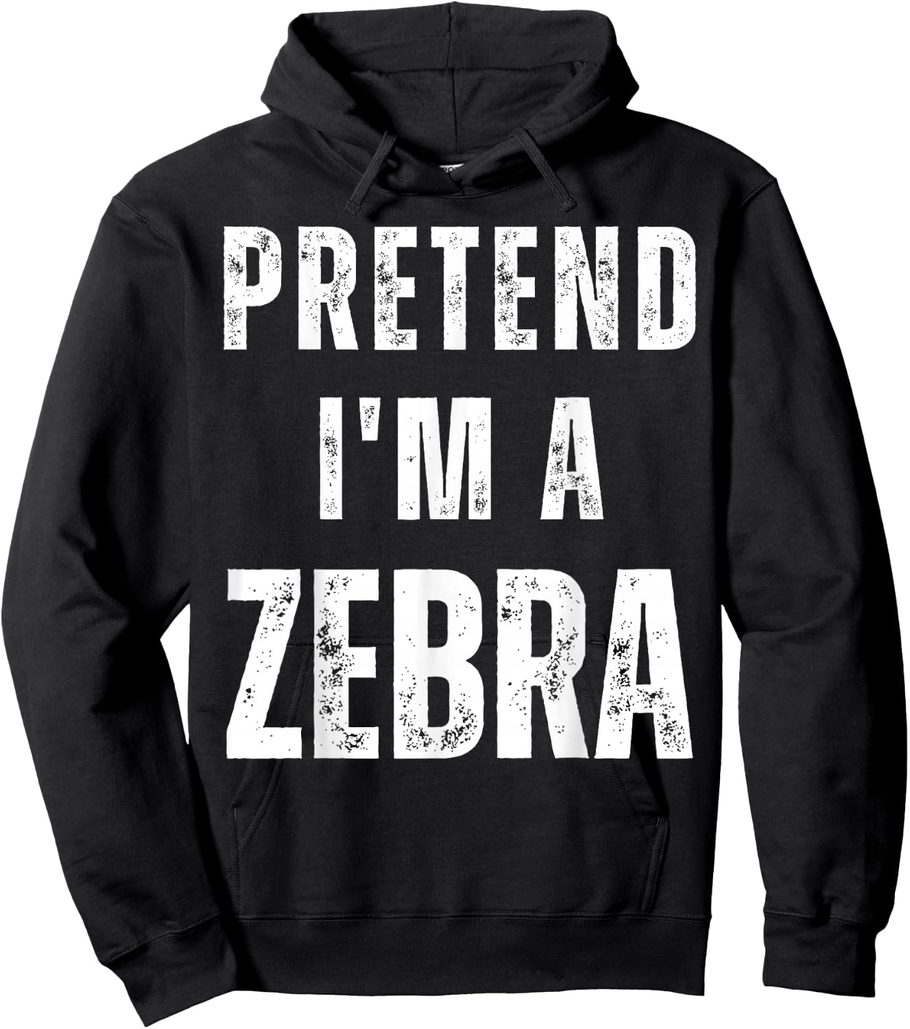 Pretend I'm a Zebra Matching Costume Funny Halloween Hoodie - Hoodie | Black