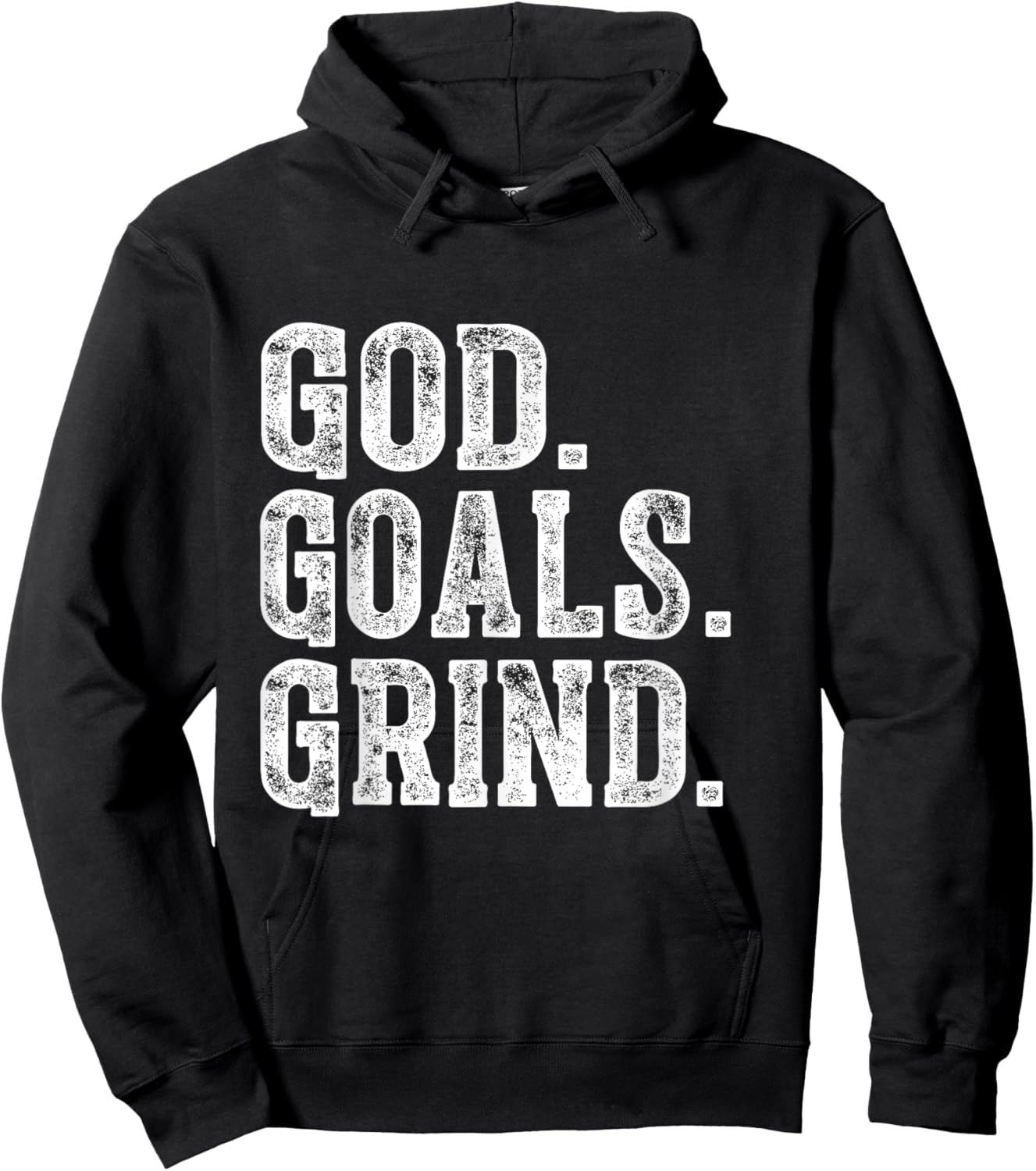 God Goals Grind Motivational Christian Religion design Hoodie - Hoodie | Black