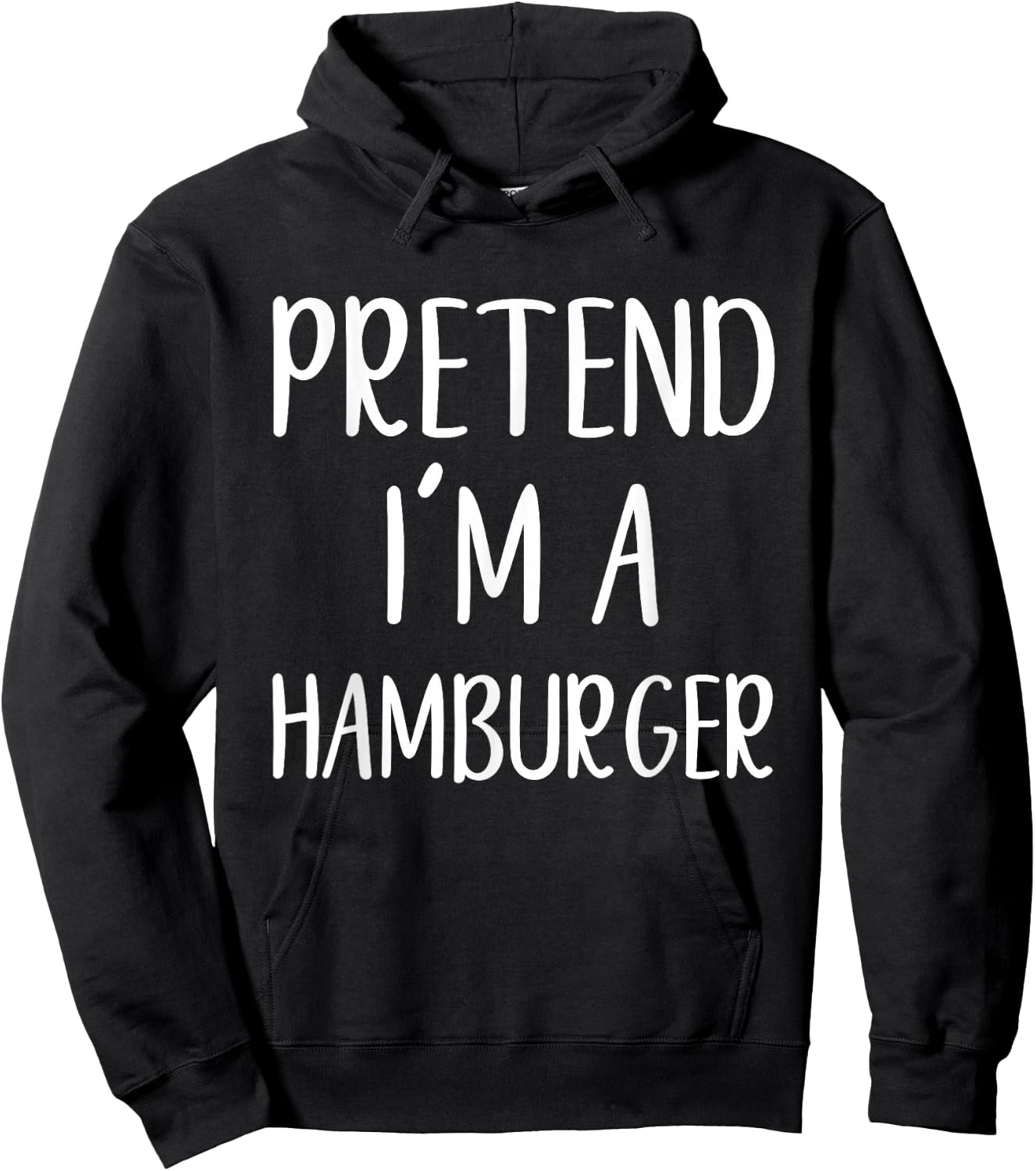 Pretend I'm Hamburger Costume Halloween Simple Kid Burger Hoodie - Hoodie | Black